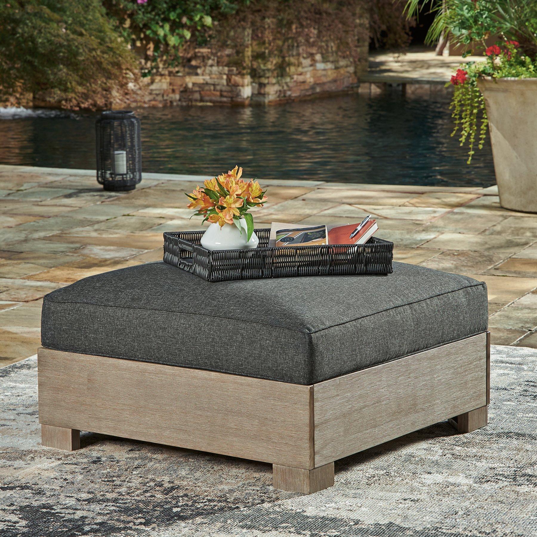 Citrine Park Outdoor Ottoman with Cushion - Image 2