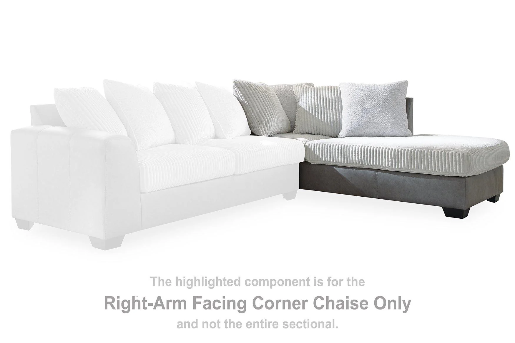 Clairette Court Sectional with Chaise - Image 4
