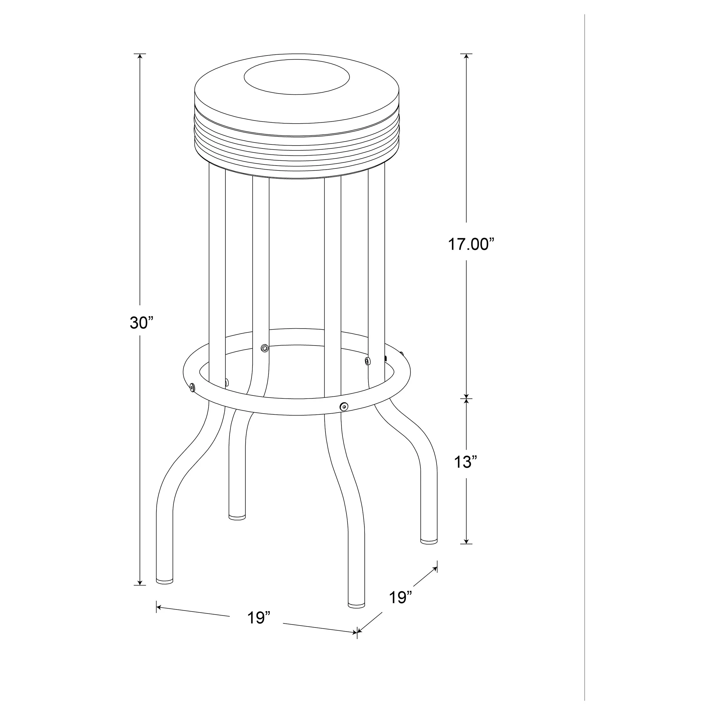 Retro Swivel Bar Stool - Image 17