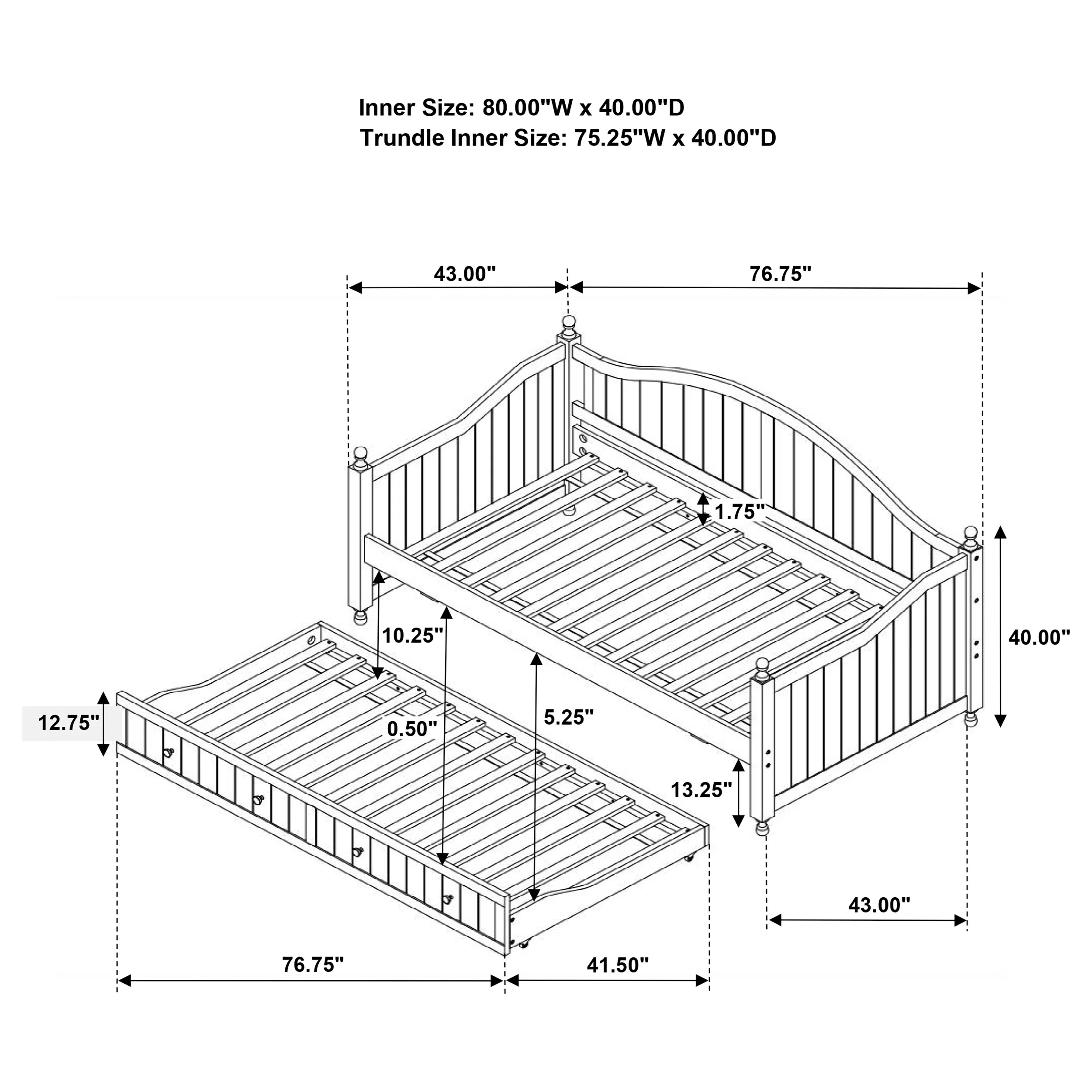 Julie Ann Daybed with Trundle - Image 3