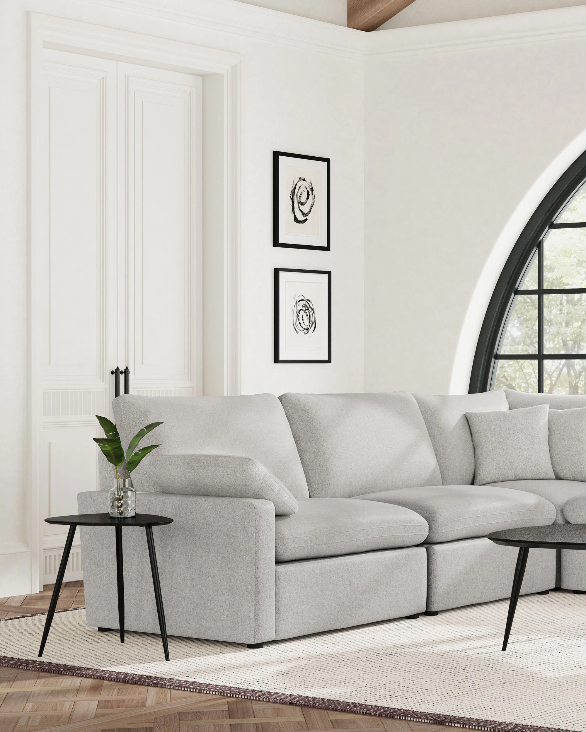 Collins Armless Chair - Image 2