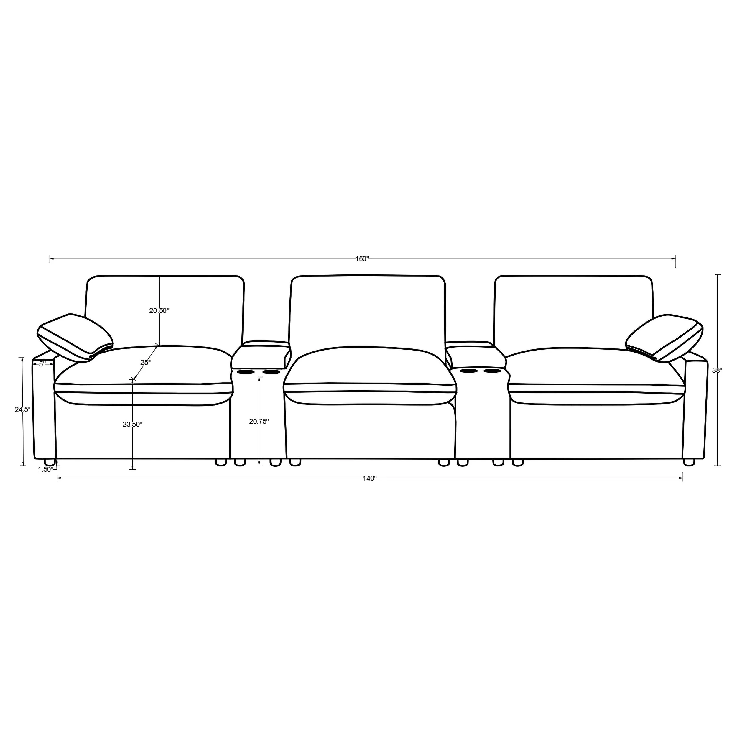 Collins Power Home Theater Seating - Image 13