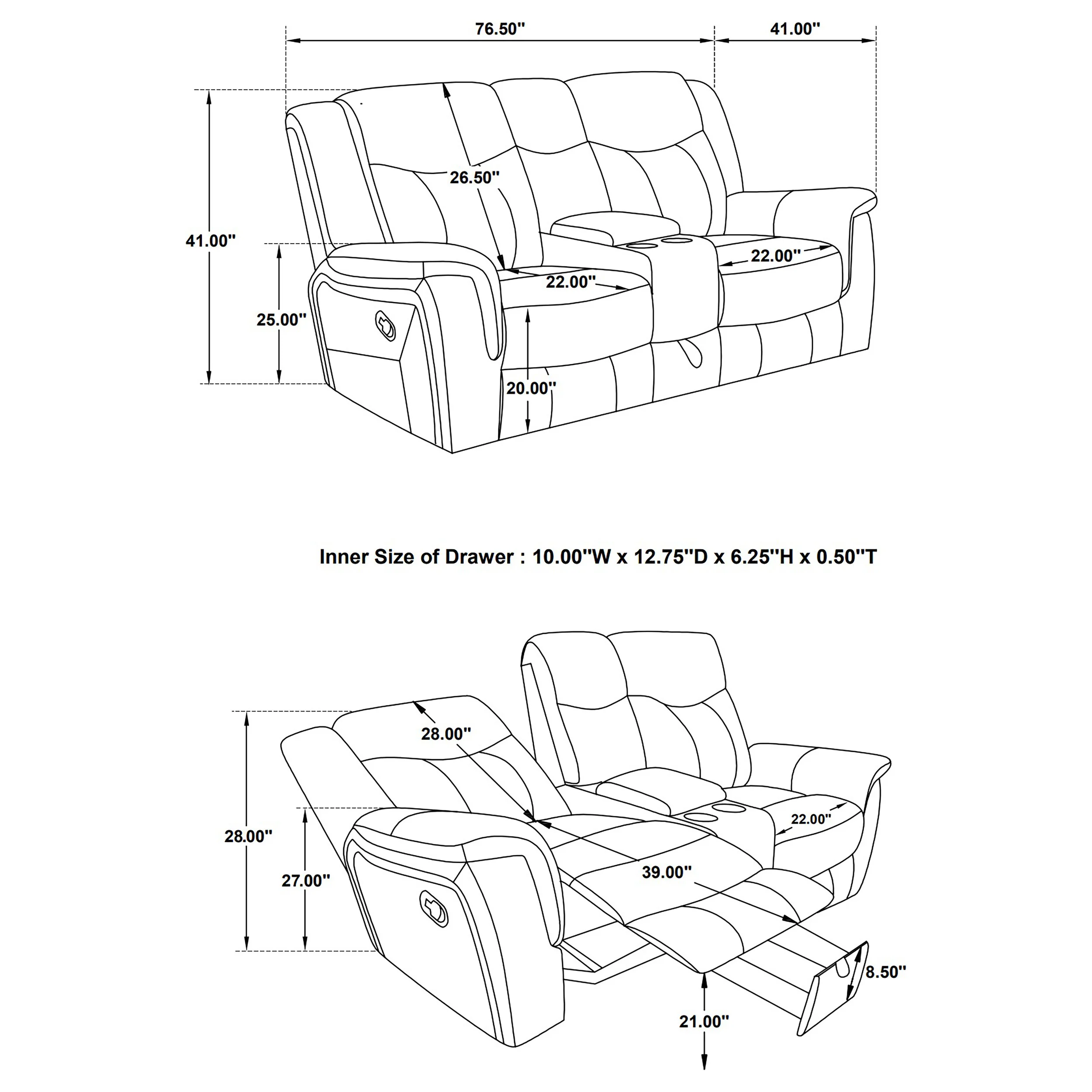 Conrad Reclining Glider Loveseat - Image 14