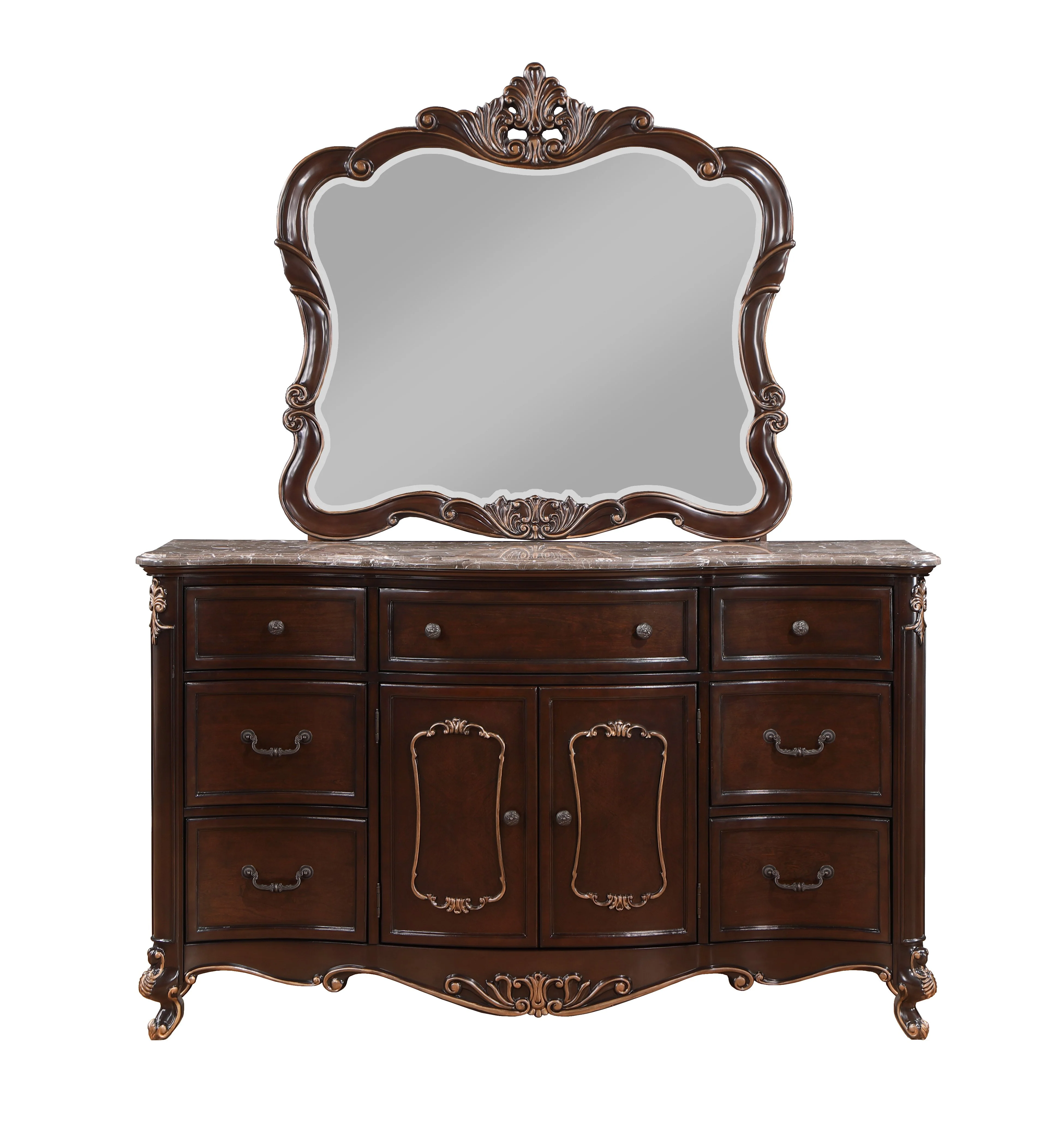 Constantine Dresser W/Marble Top-Cherry - Image 2