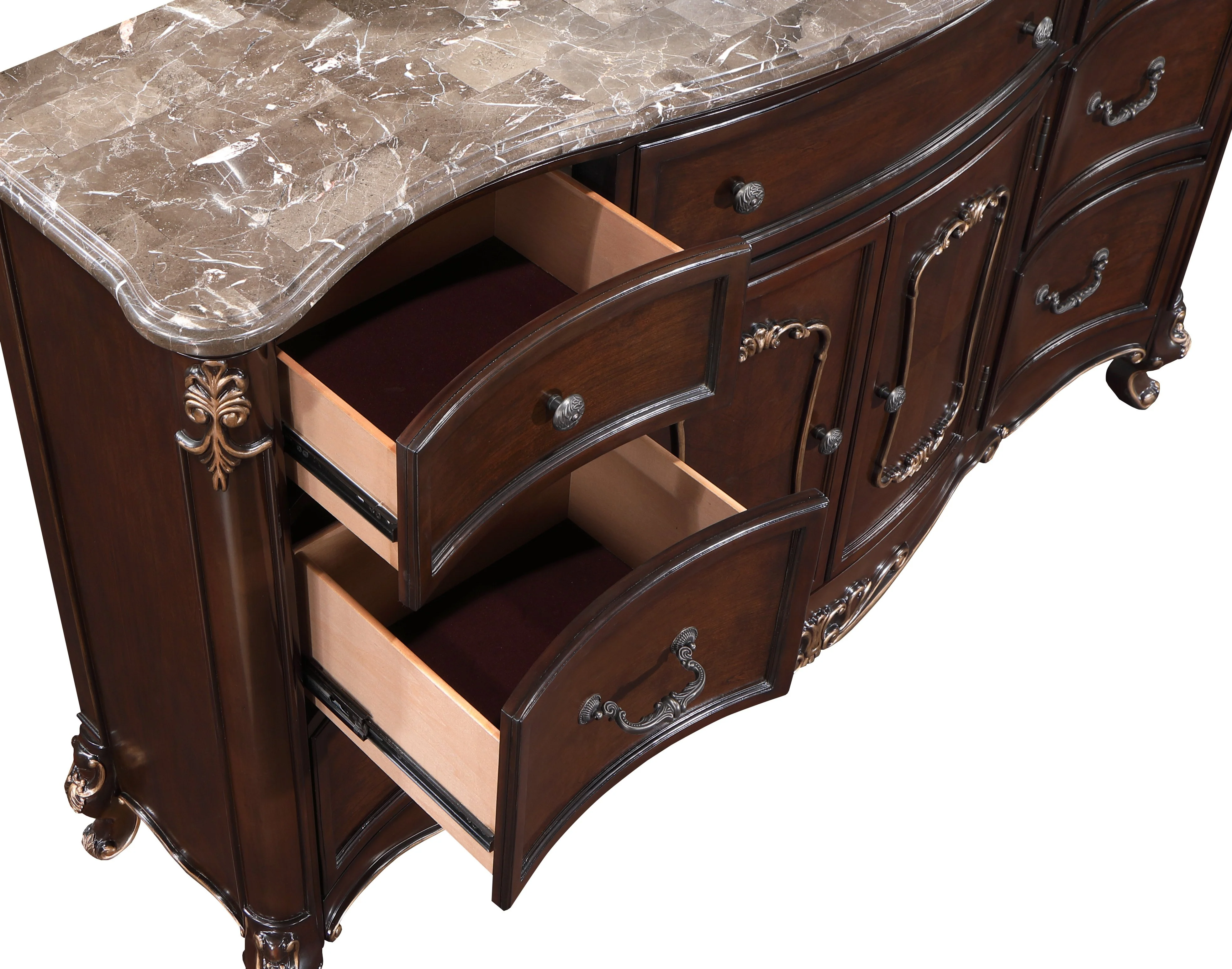 Constantine Dresser W/Marble Top-Cherry - Image 6