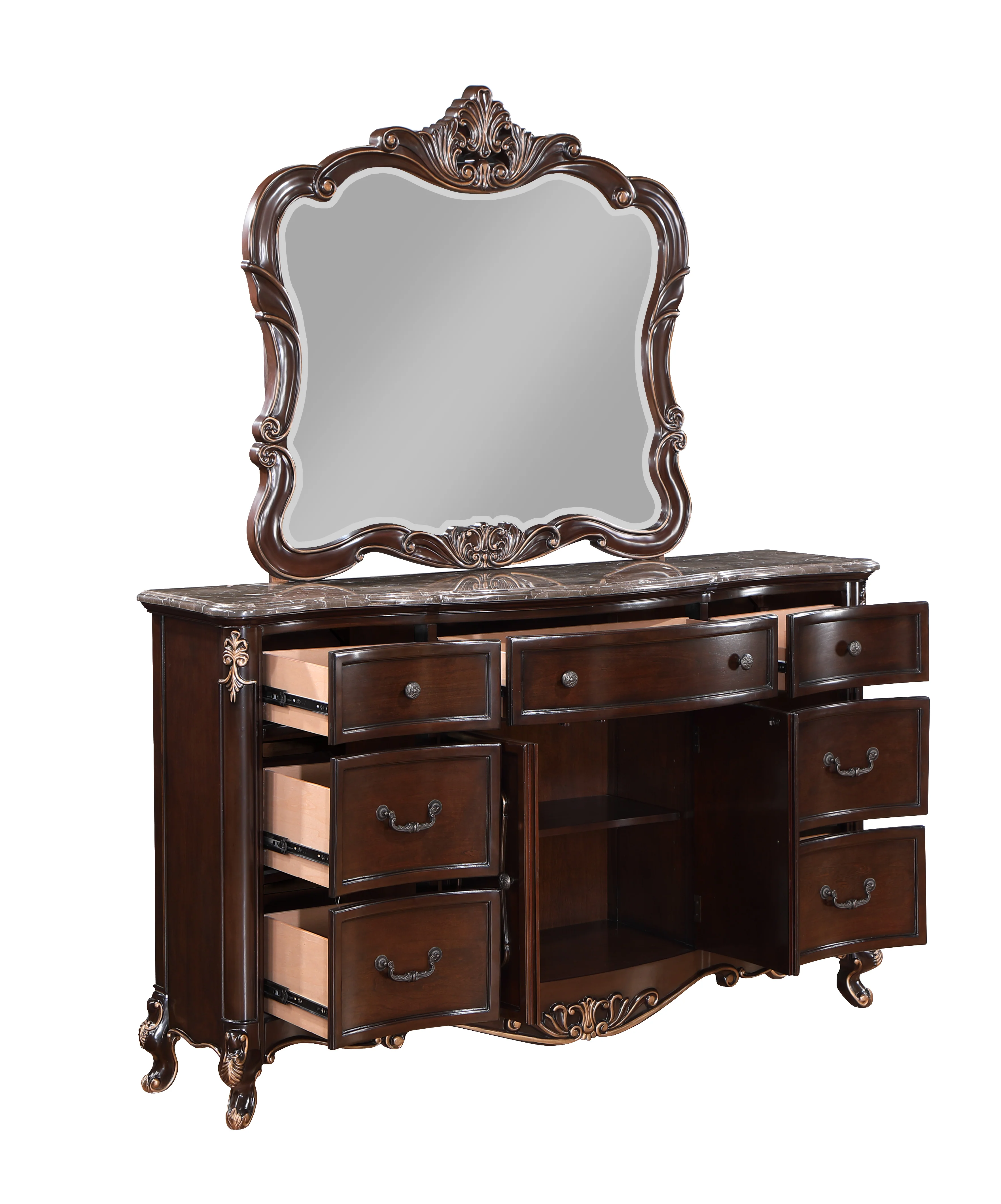 Constantine Dresser/Server Mirror-Cherry - Image 4