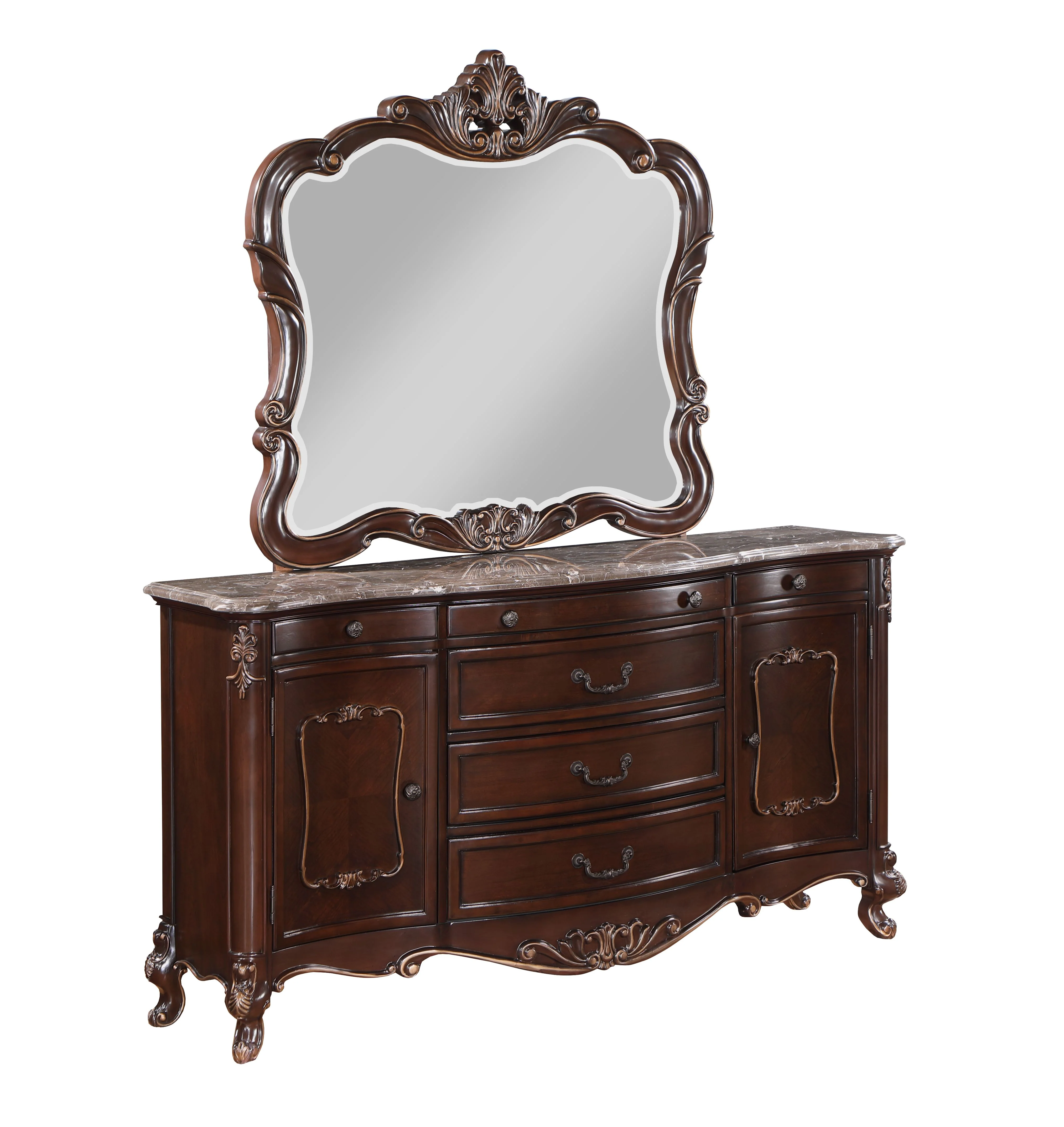 Constantine Dresser/Server Mirror-Cherry - Image 5