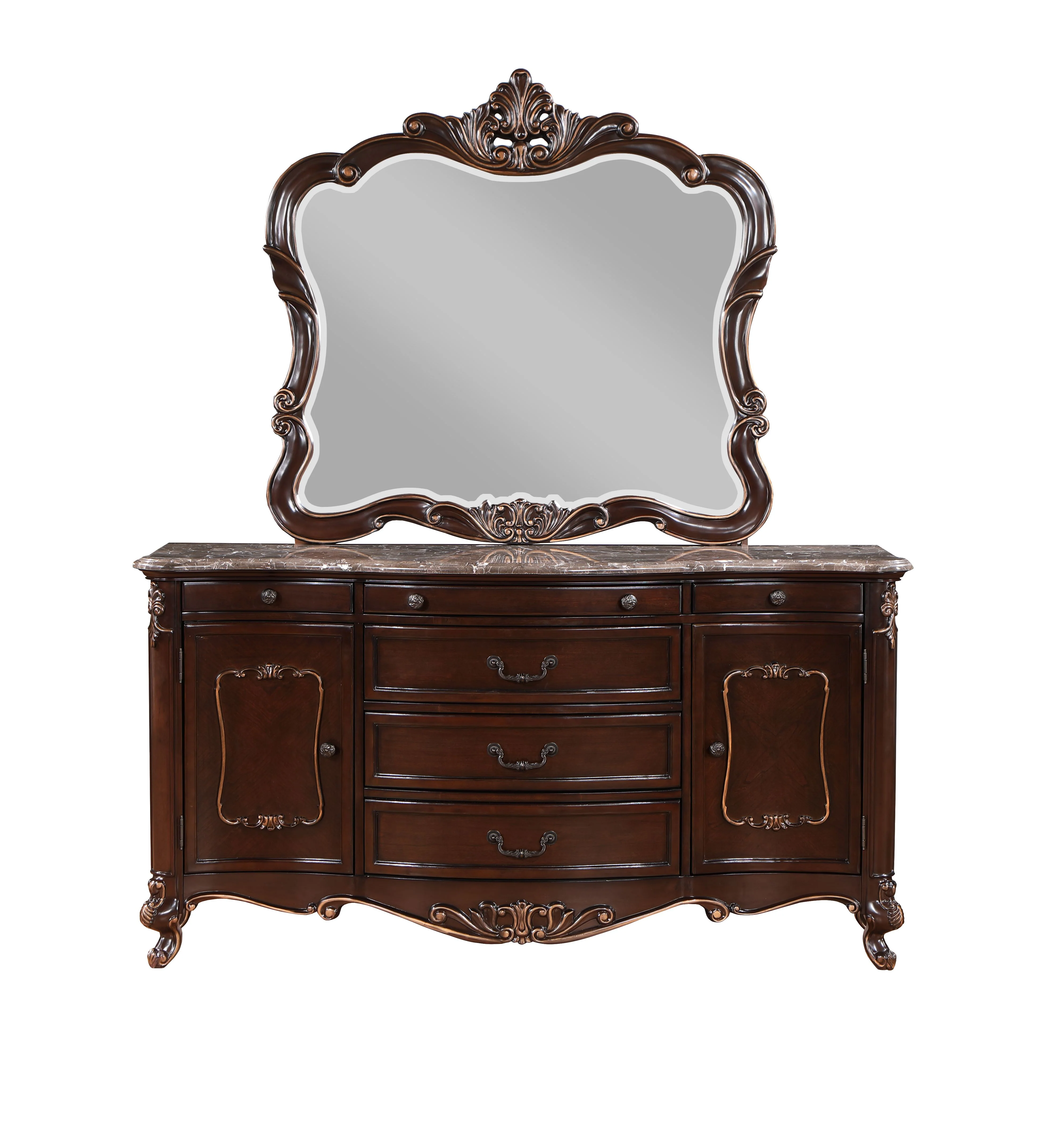 Constantine Dresser/Server Mirror-Cherry - Image 6