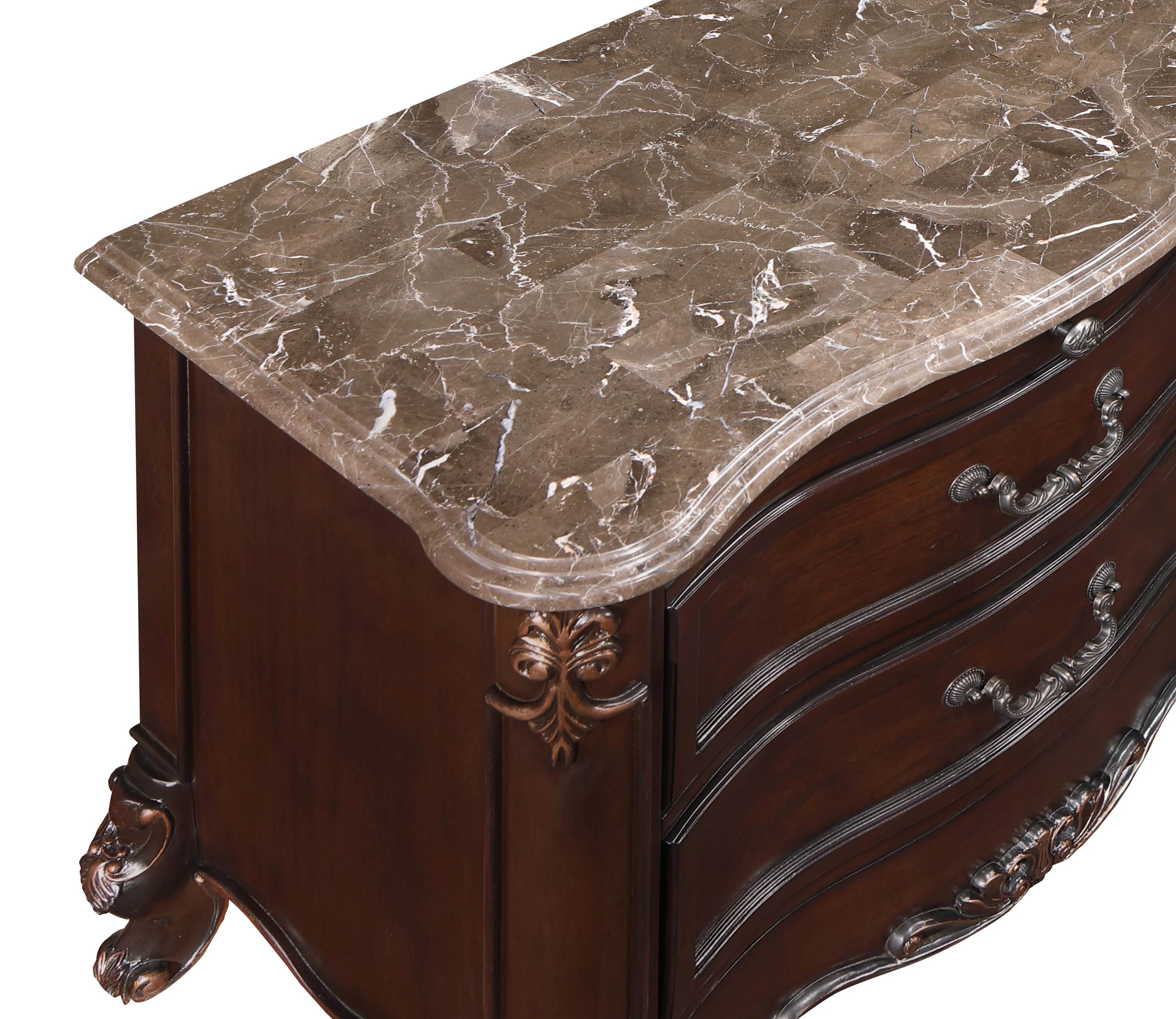 Constantine Nightstand W/Marble Top-Cherry - Image 5