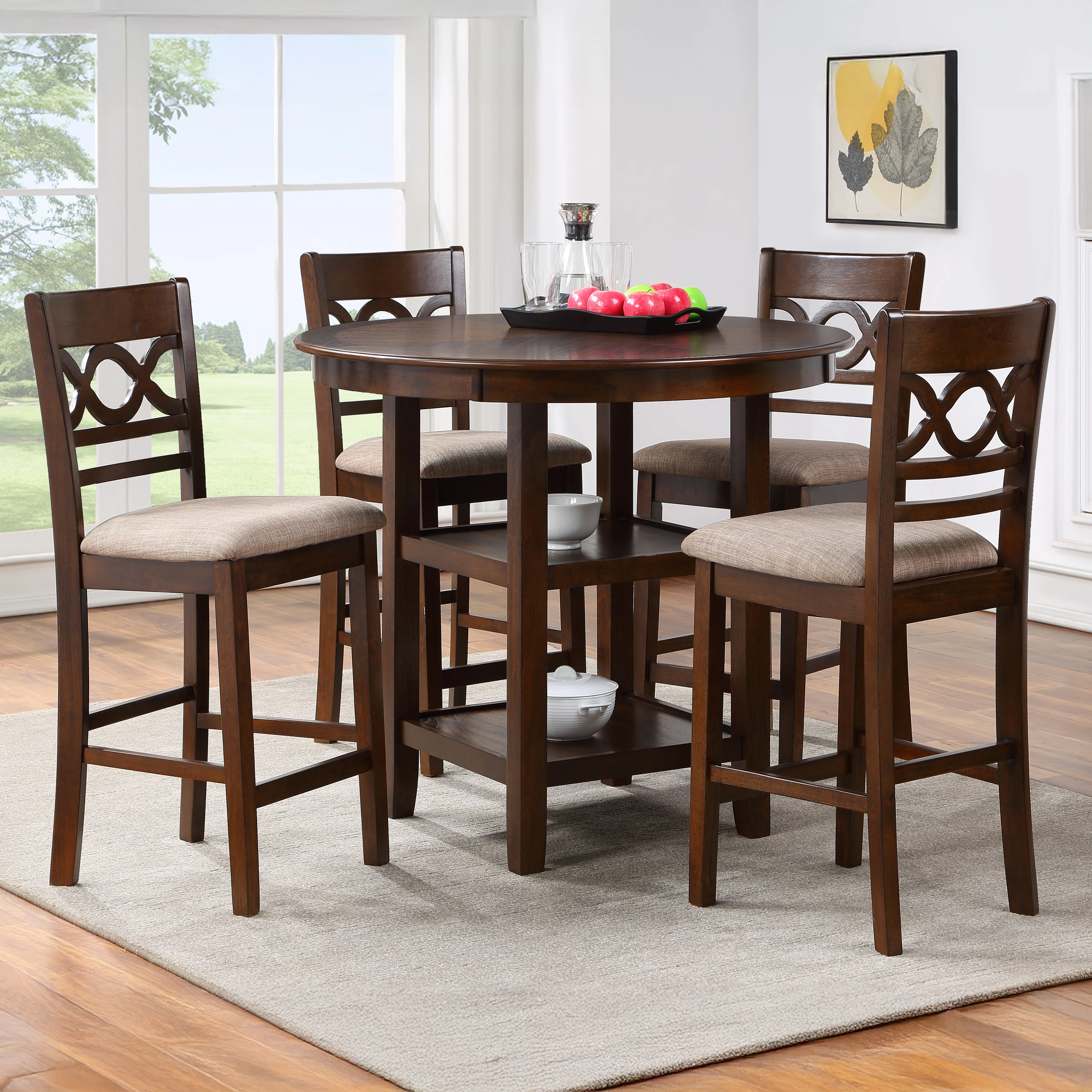 Cori Counter 5 Pc Set-Brown Cherry - Image 9
