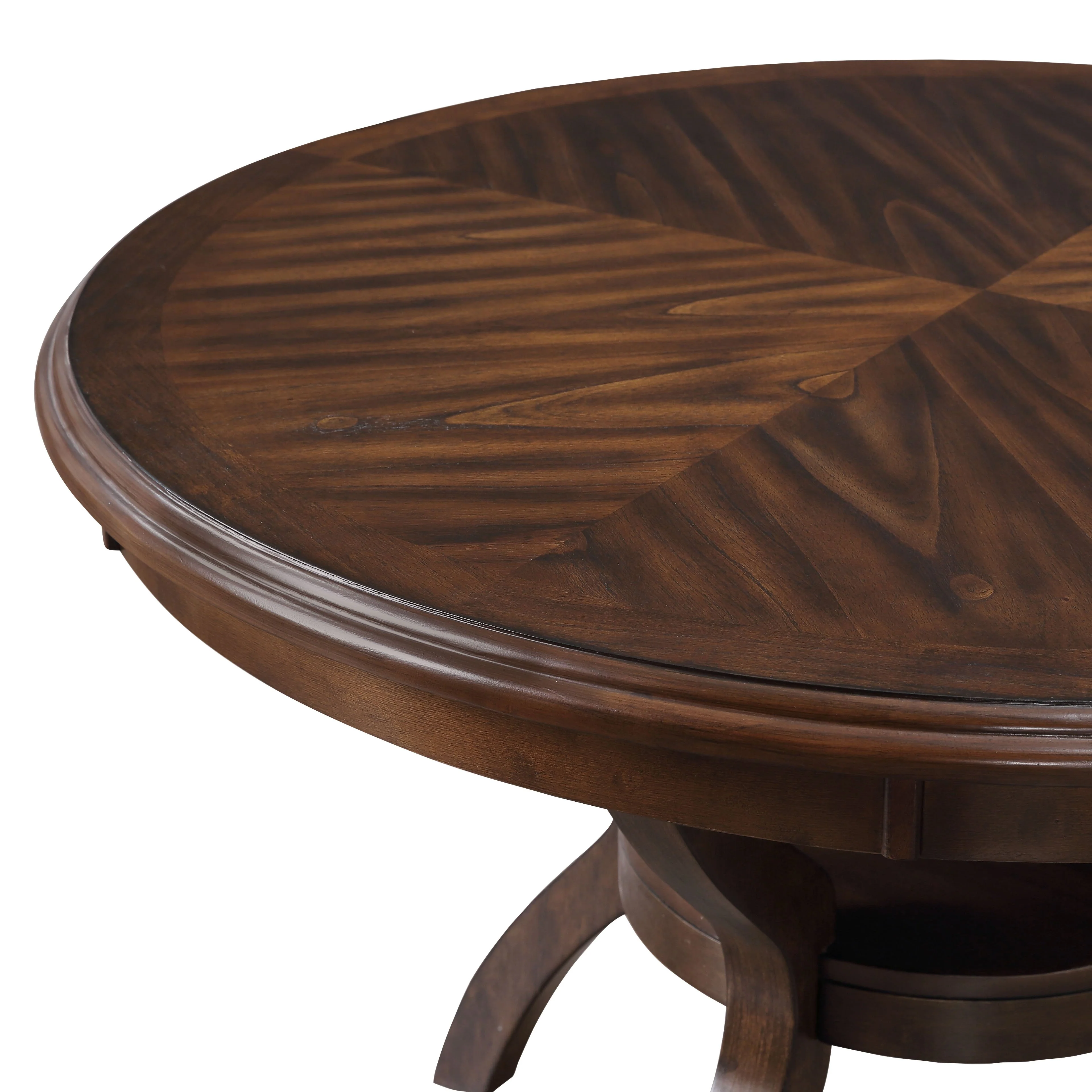 Cori Round Dining 5 Pc Set-Brown Cherry - Image 4