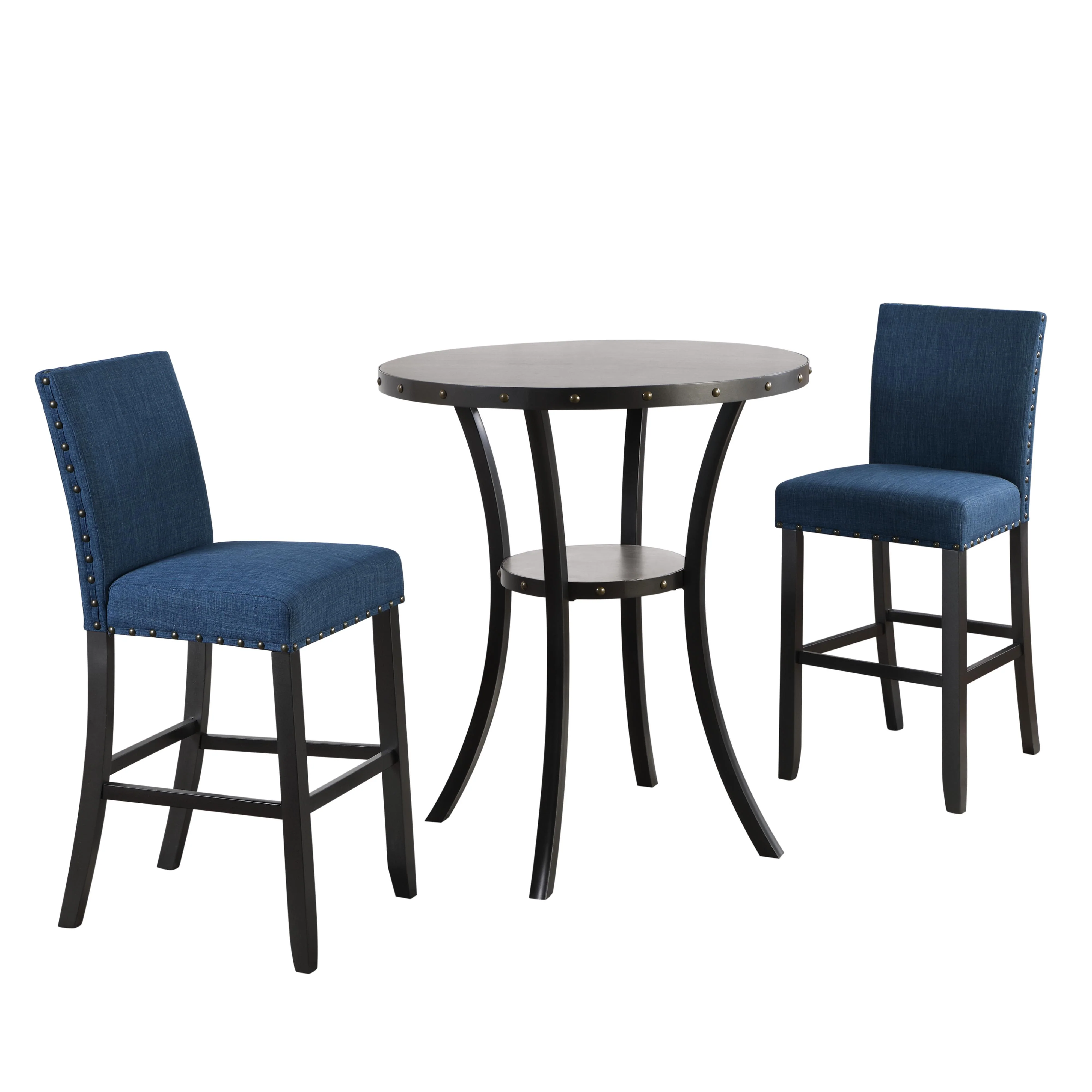 CRISPIN 36" ROUND BAR TABLE-GRAY - Image 2