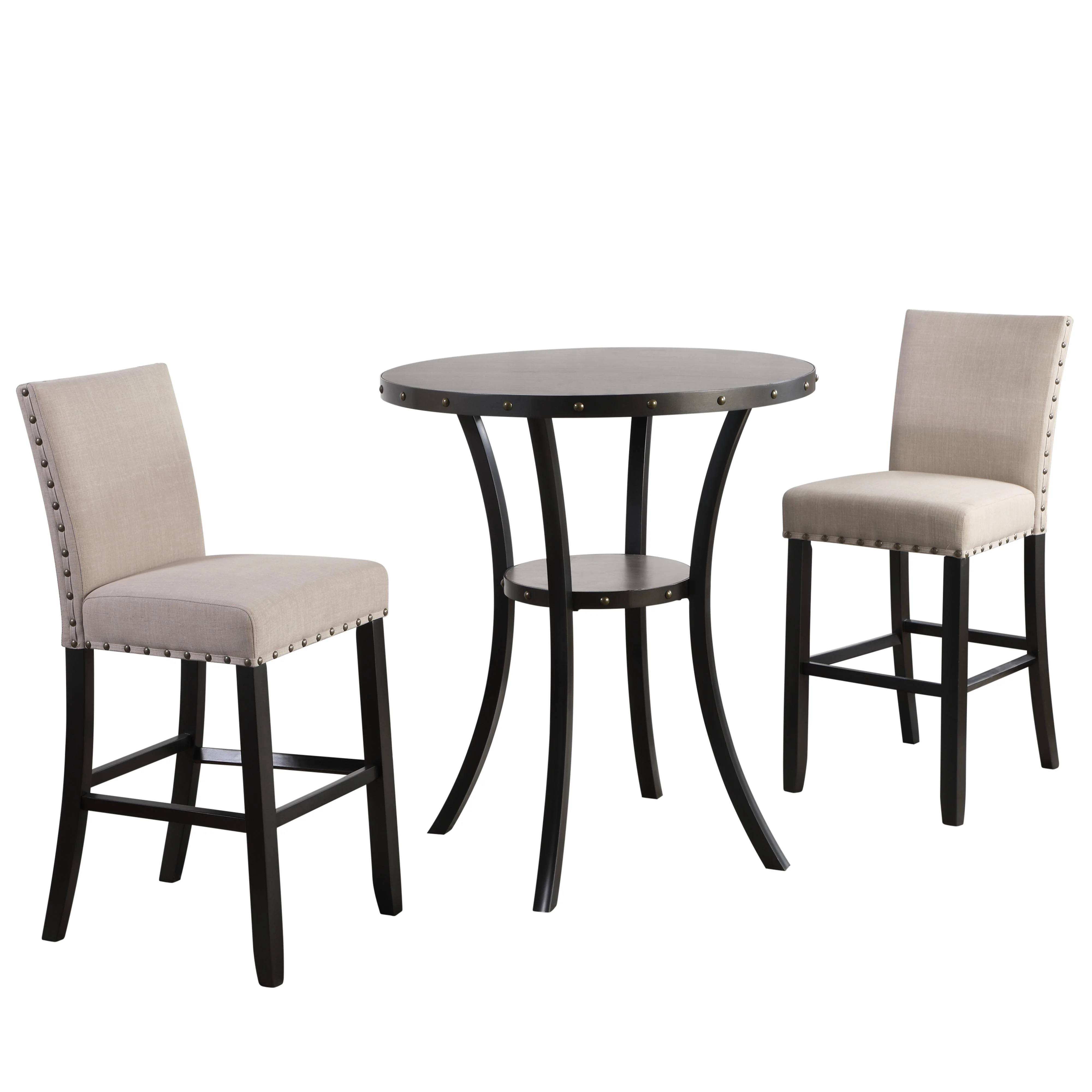 CRISPIN 36" ROUND BAR TABLE-GRAY - Image 3