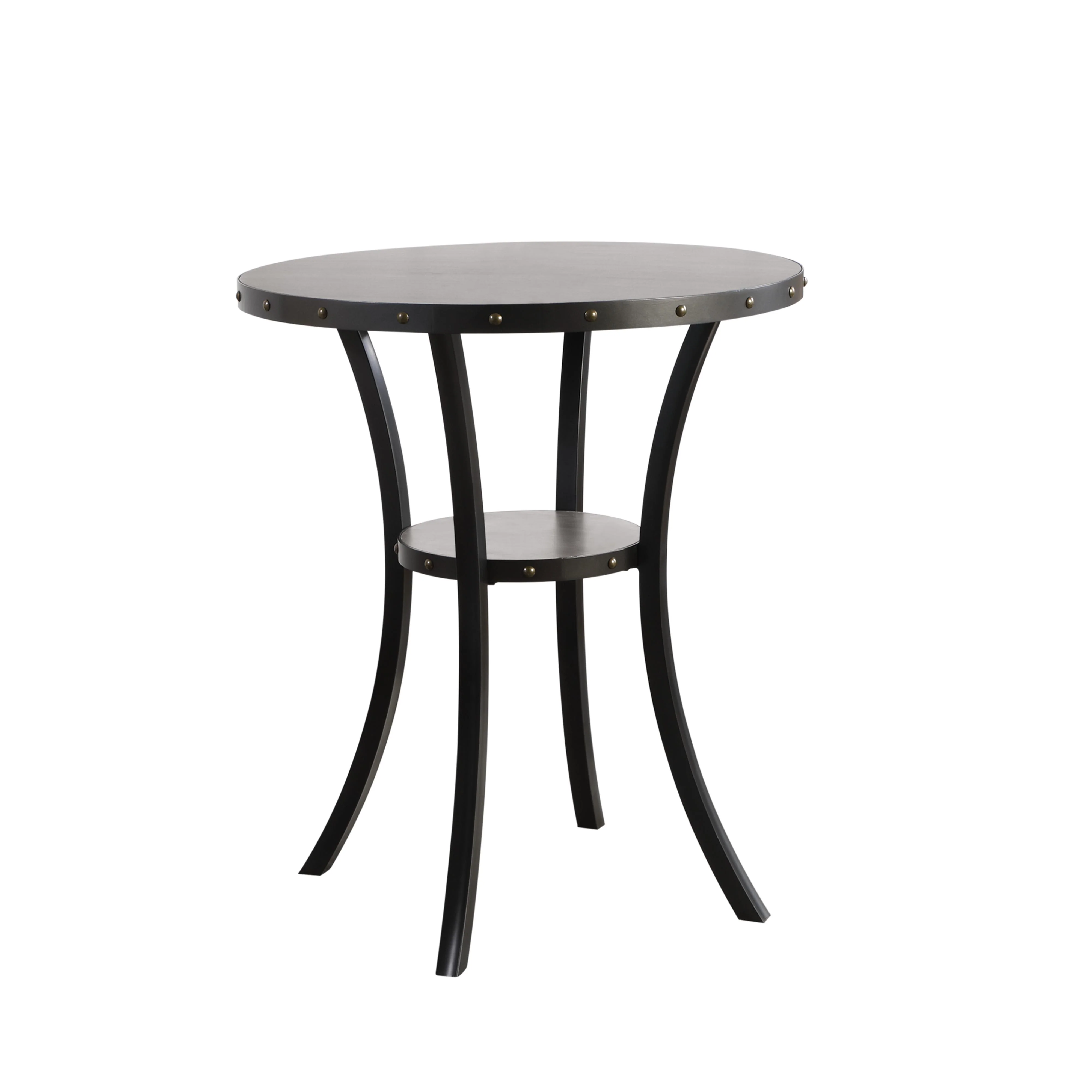 CRISPIN 36" ROUND BAR TABLE-GRAY - Image 4