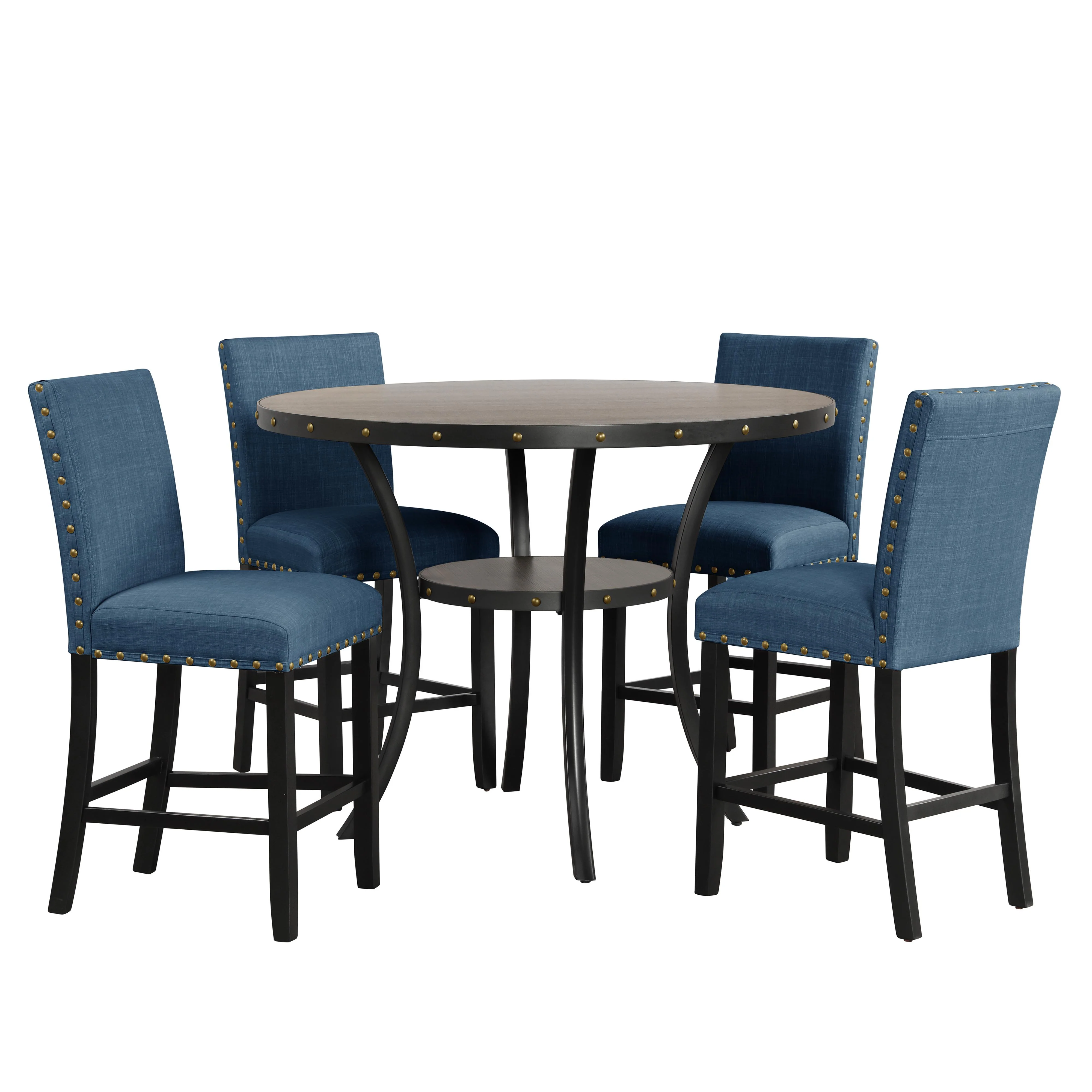 CRISPIN 48" ROUND COUNTER TABLE-GRAY - Image 2