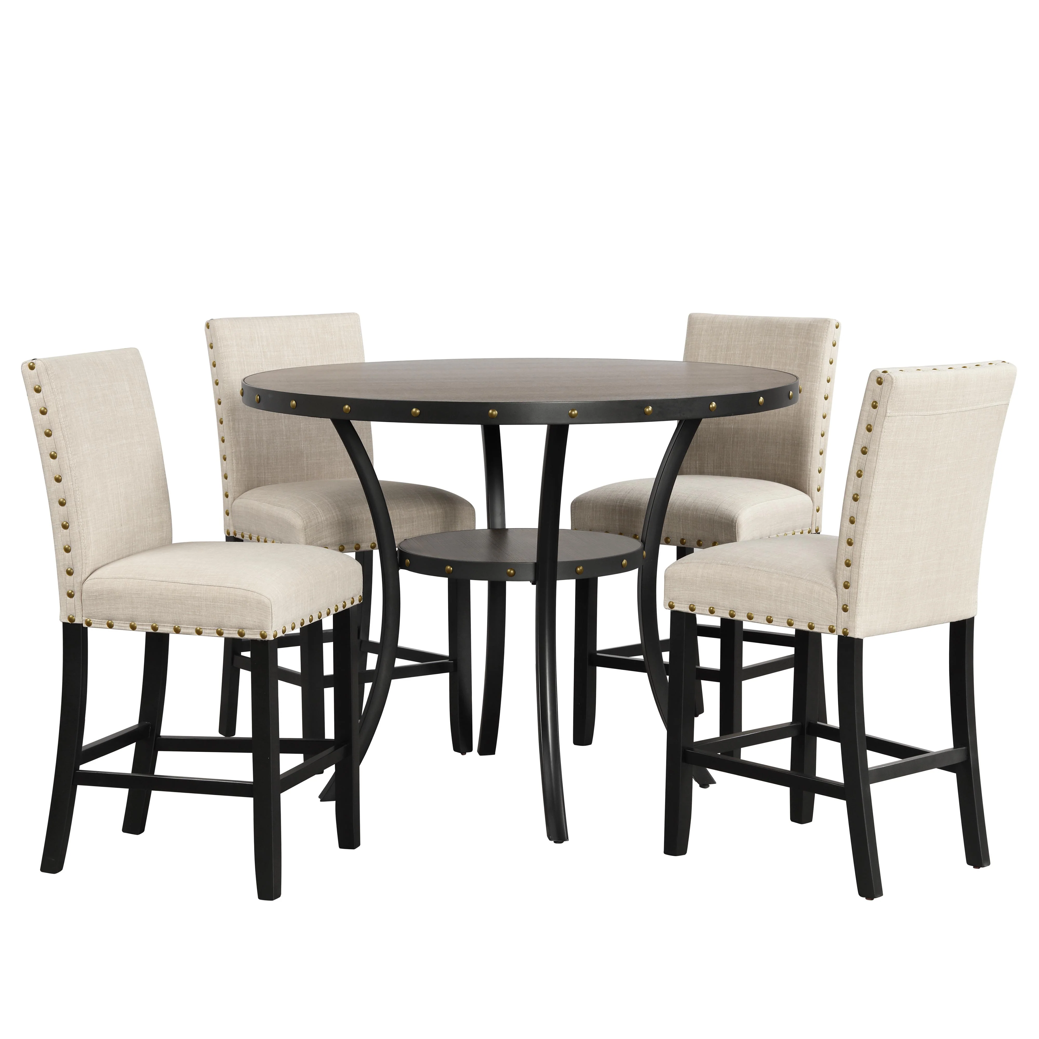 CRISPIN 48" ROUND COUNTER TABLE-GRAY - Image 3
