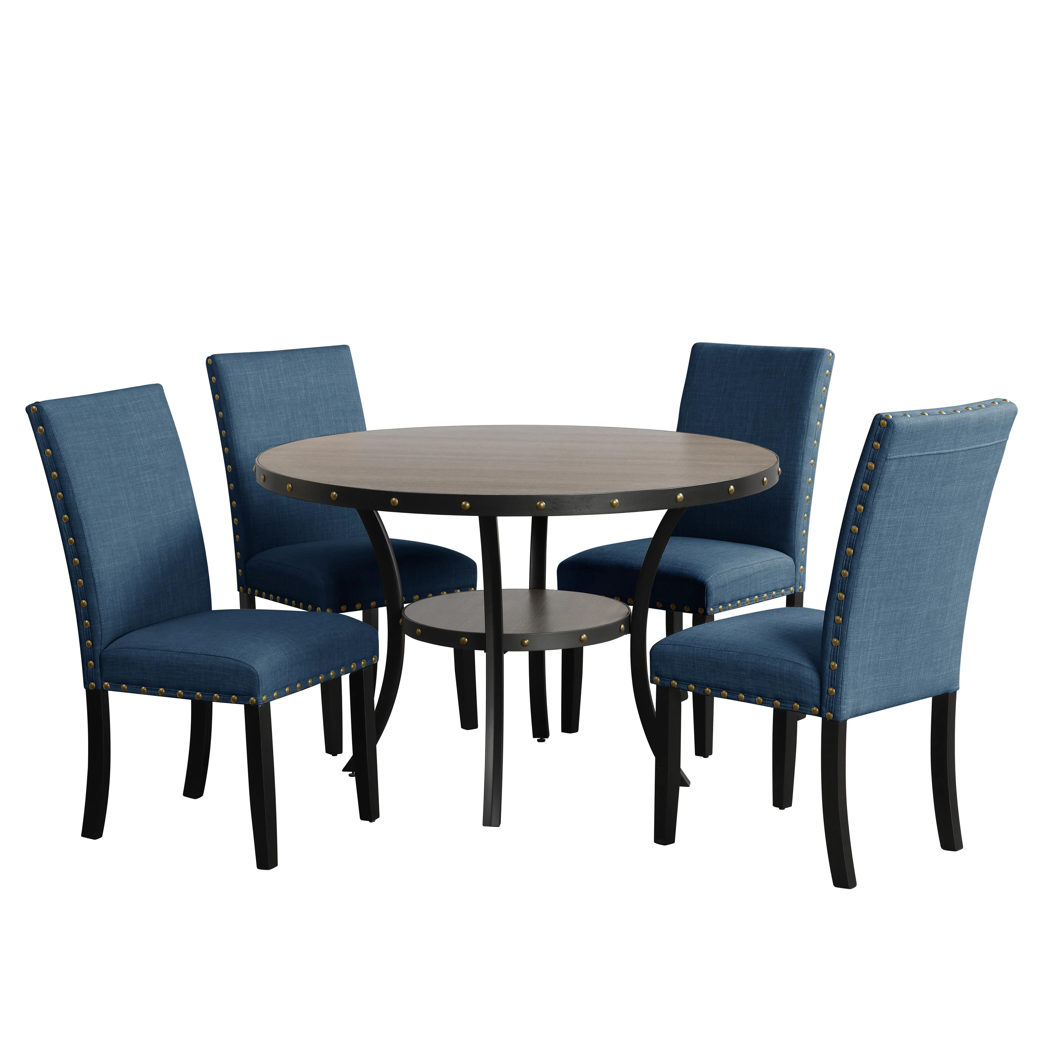 CRISPIN 48" ROUND DINING TABLE-GRAY - Image 2