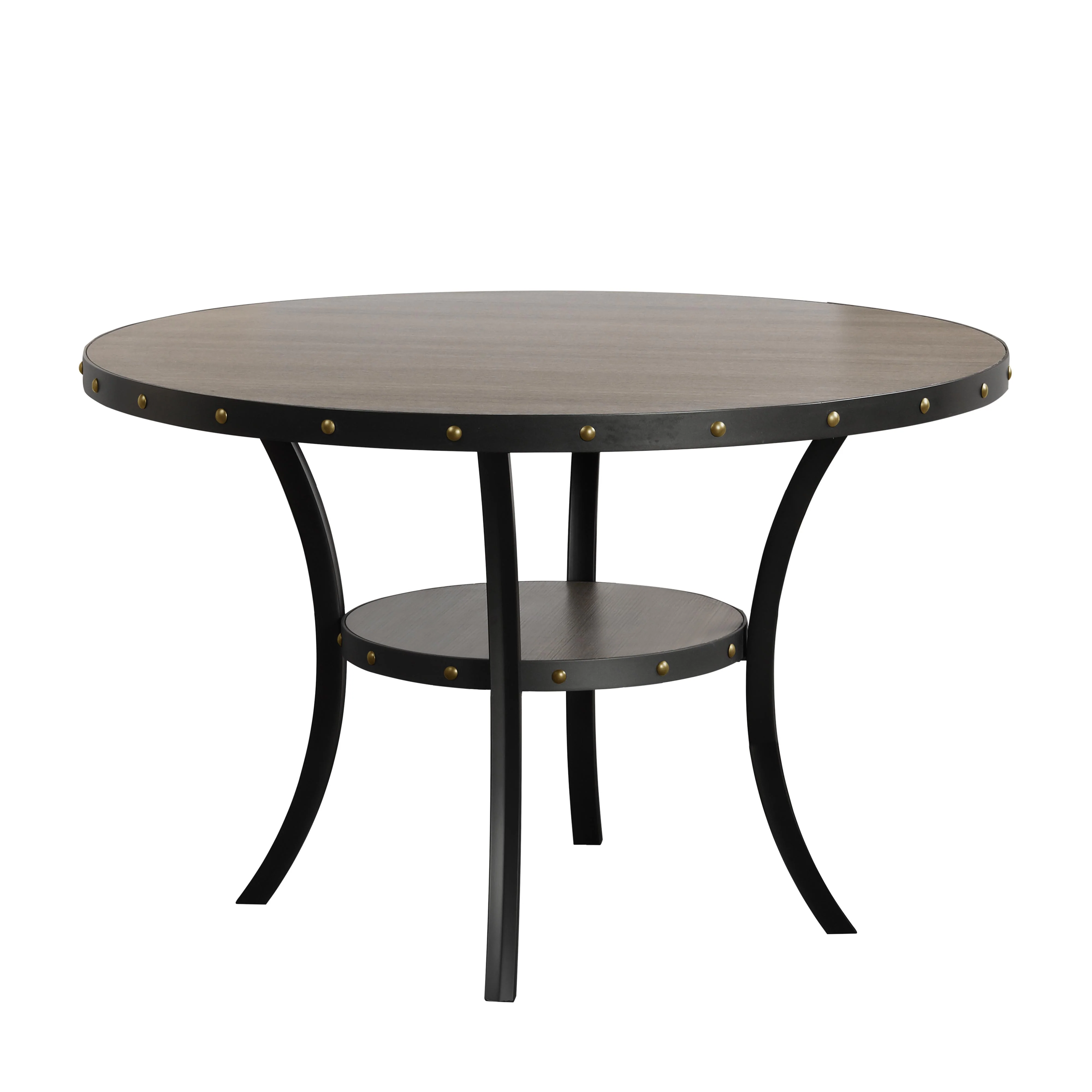 CRISPIN 48" ROUND DINING TABLE-GRAY - Image 4