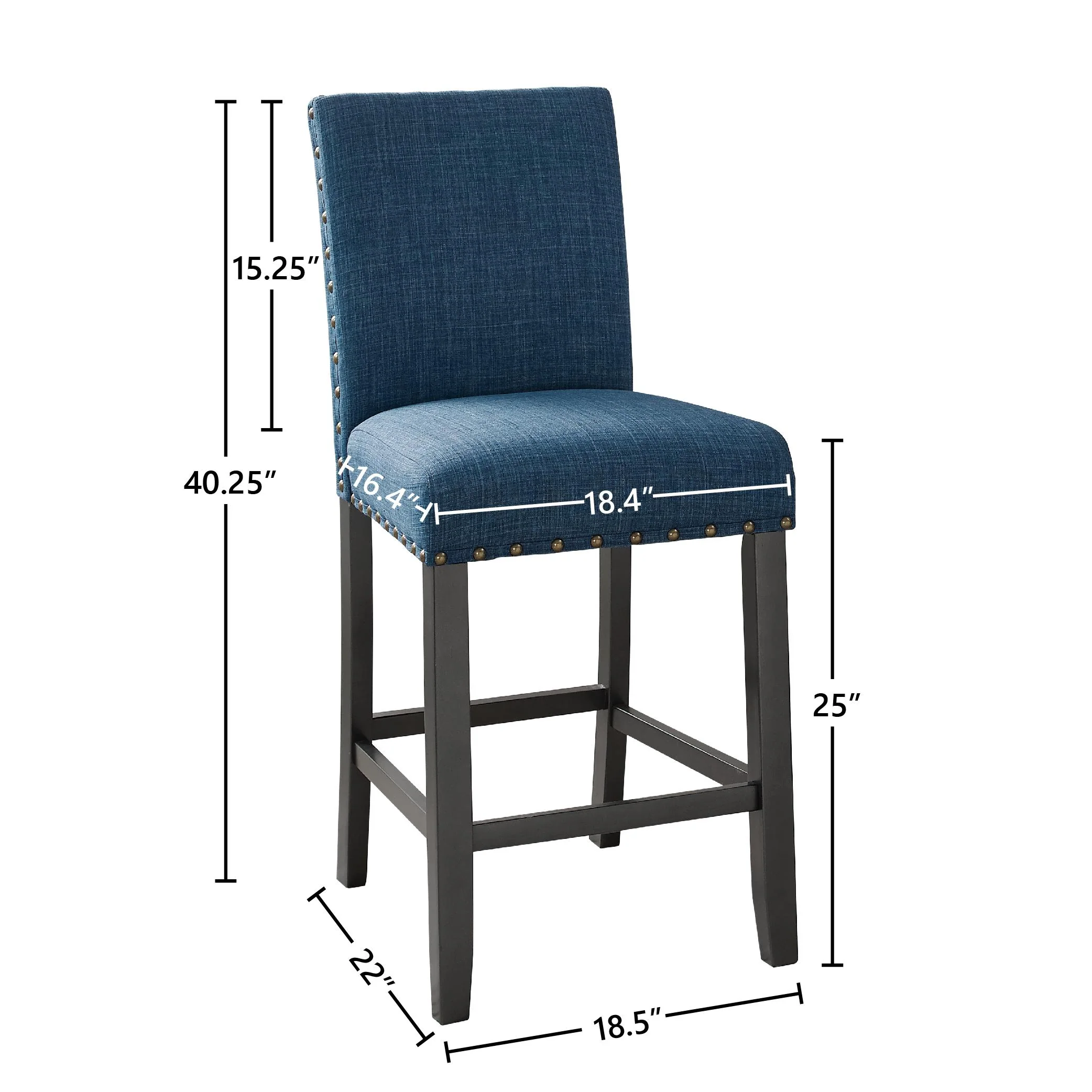 CRISPIN MARINE BLUE COUNTER CHAIR- (2/Ctn) - Image 5