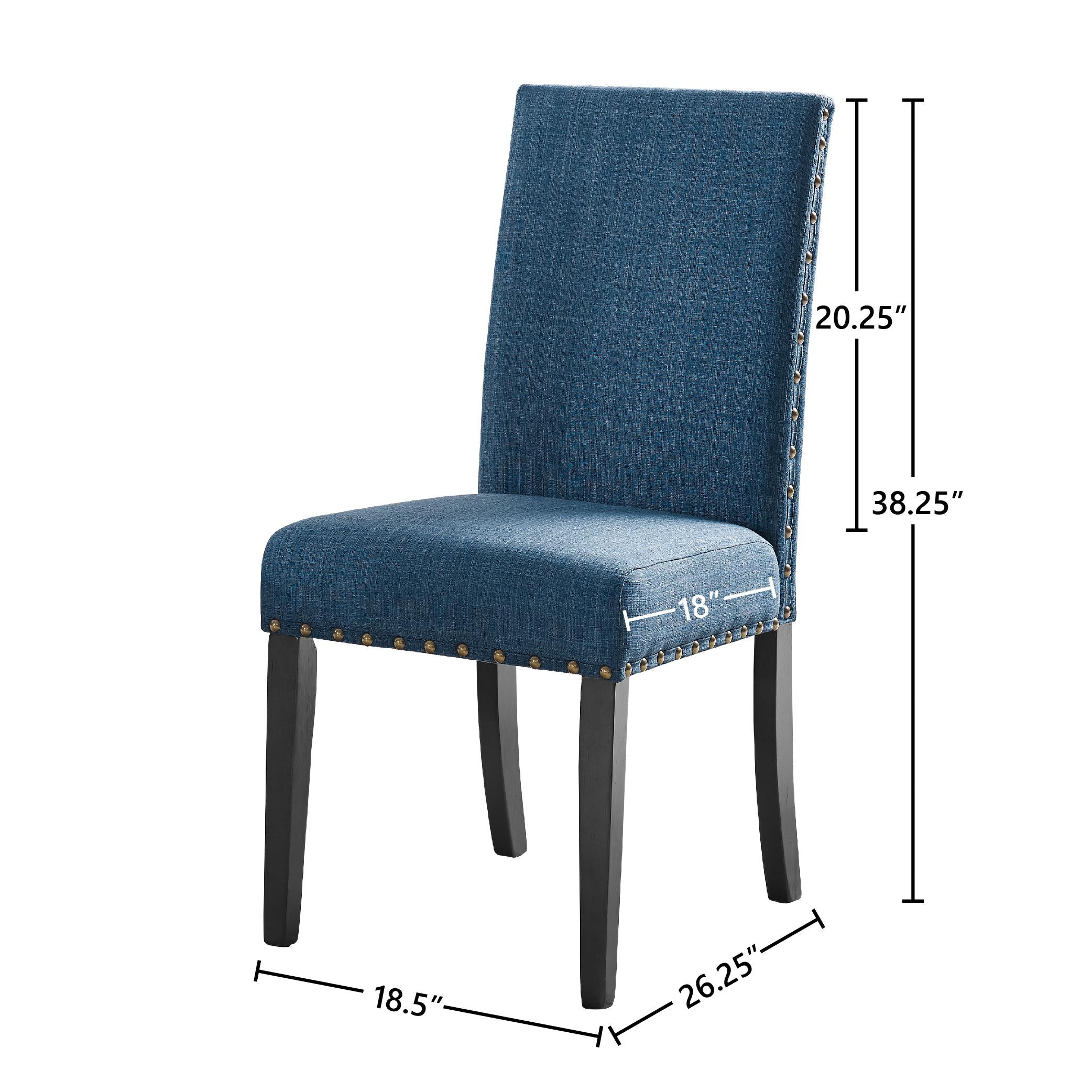 CRISPIN MARINE BLUE DINING CHAIR- (2/Ctn) - Image 5