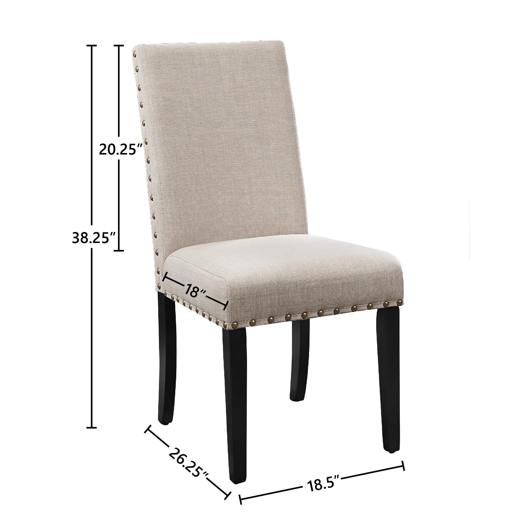 CRISPIN NATURAL BEIGE DINING CHAIR- (2/Ctn) - Image 4