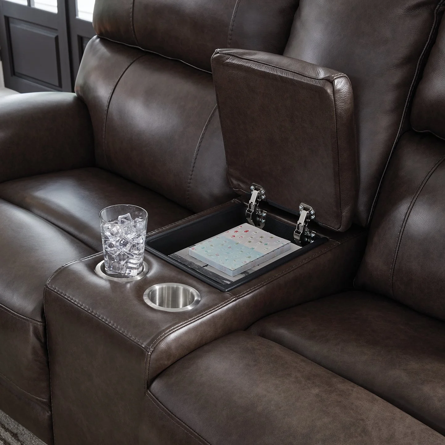 Crossplex Power Reclining Loveseat with Console - Image 5