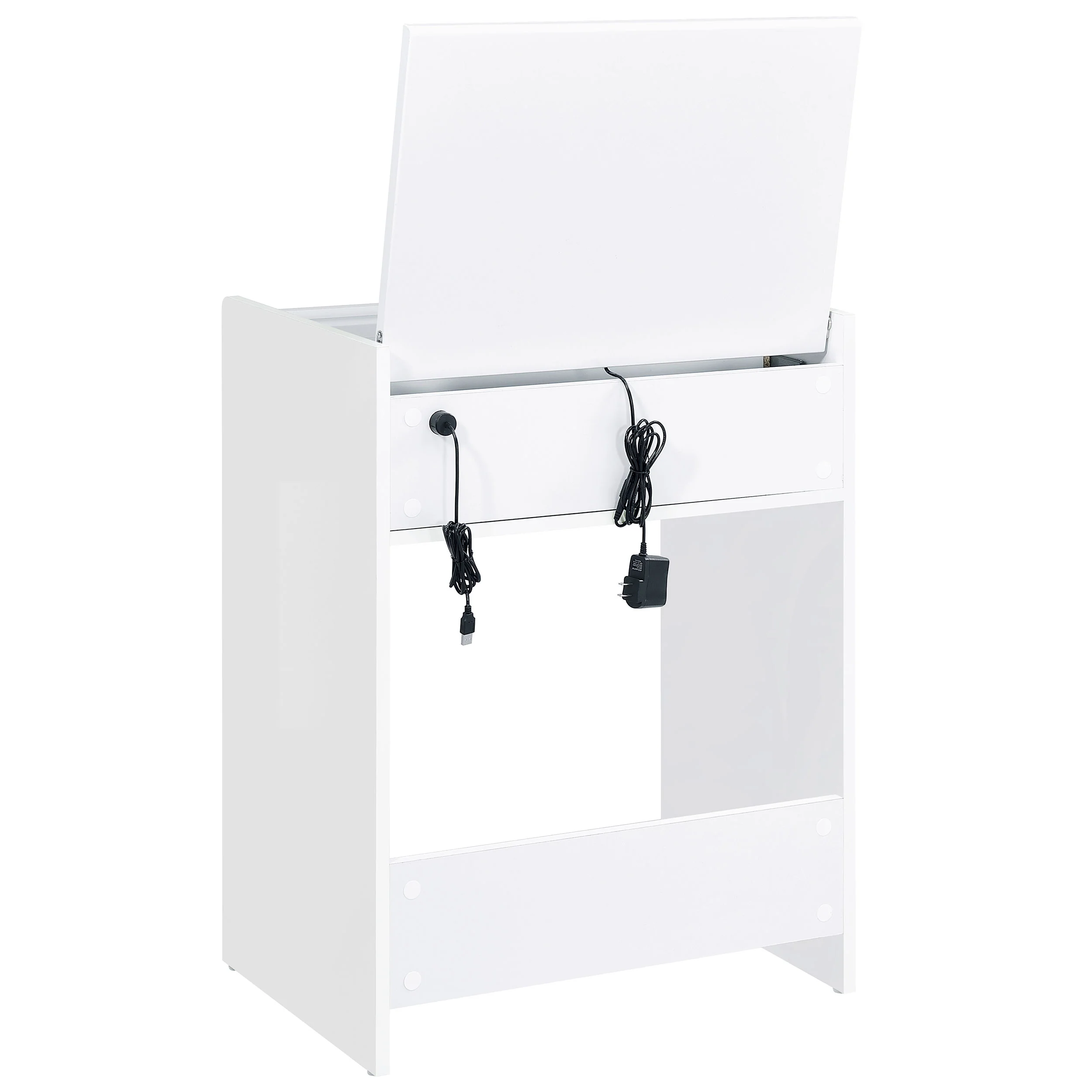Danbury Makeup Vanity Table with LED Mirror and Stool - Image 11