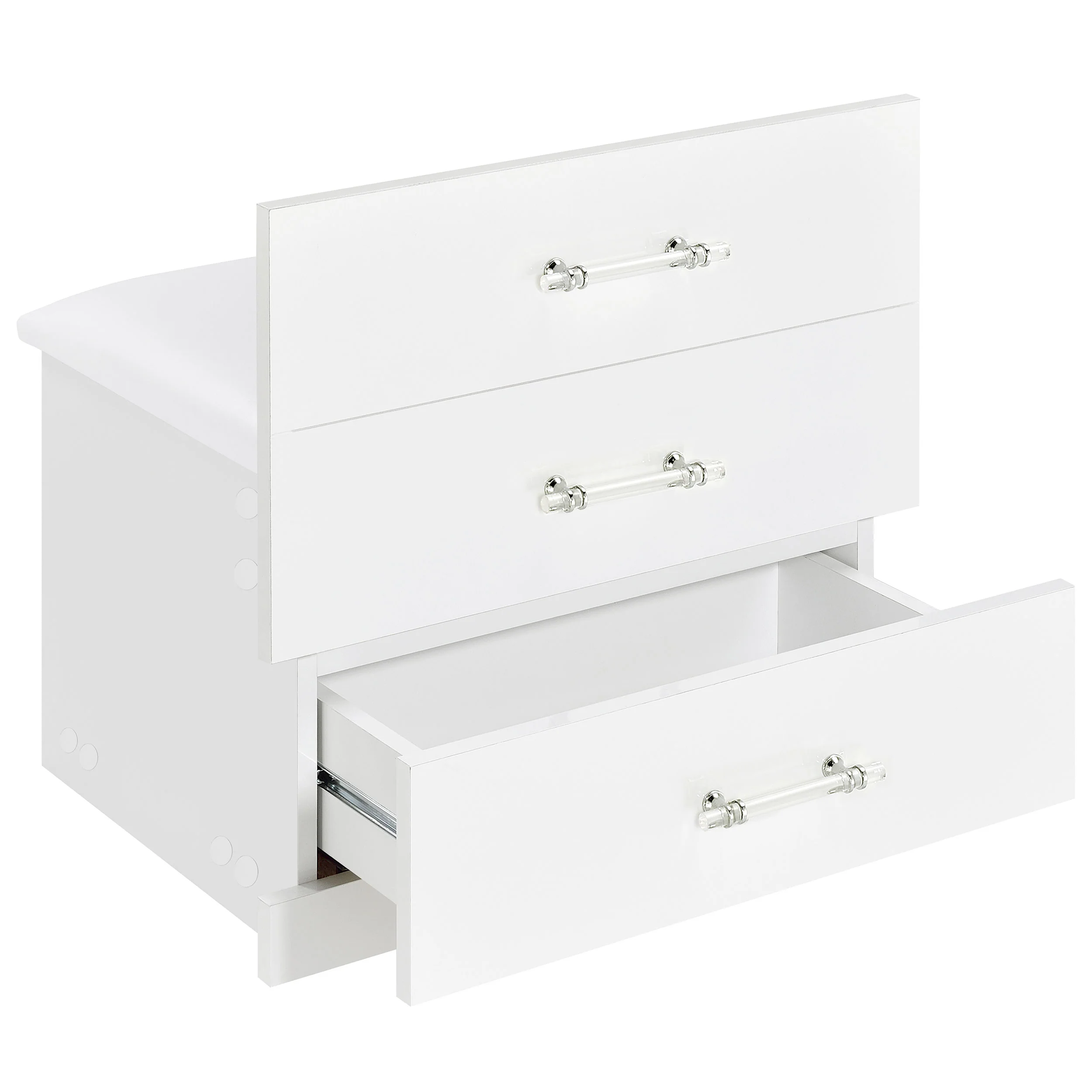 Danbury Makeup Vanity Table with LED Mirror and Stool - Image 16