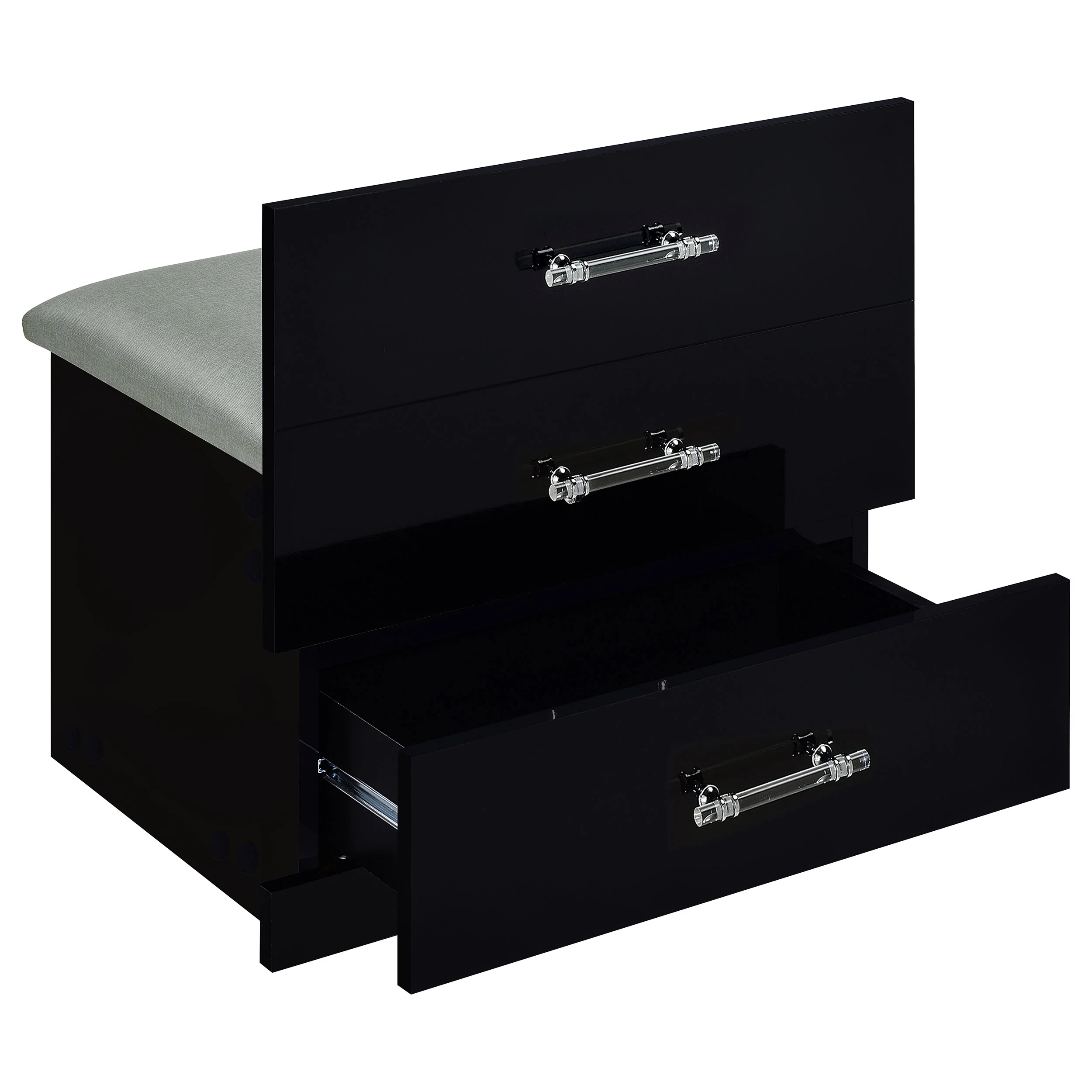 Danbury Makeup Vanity Table with LED Mirror and Stool - Image 36