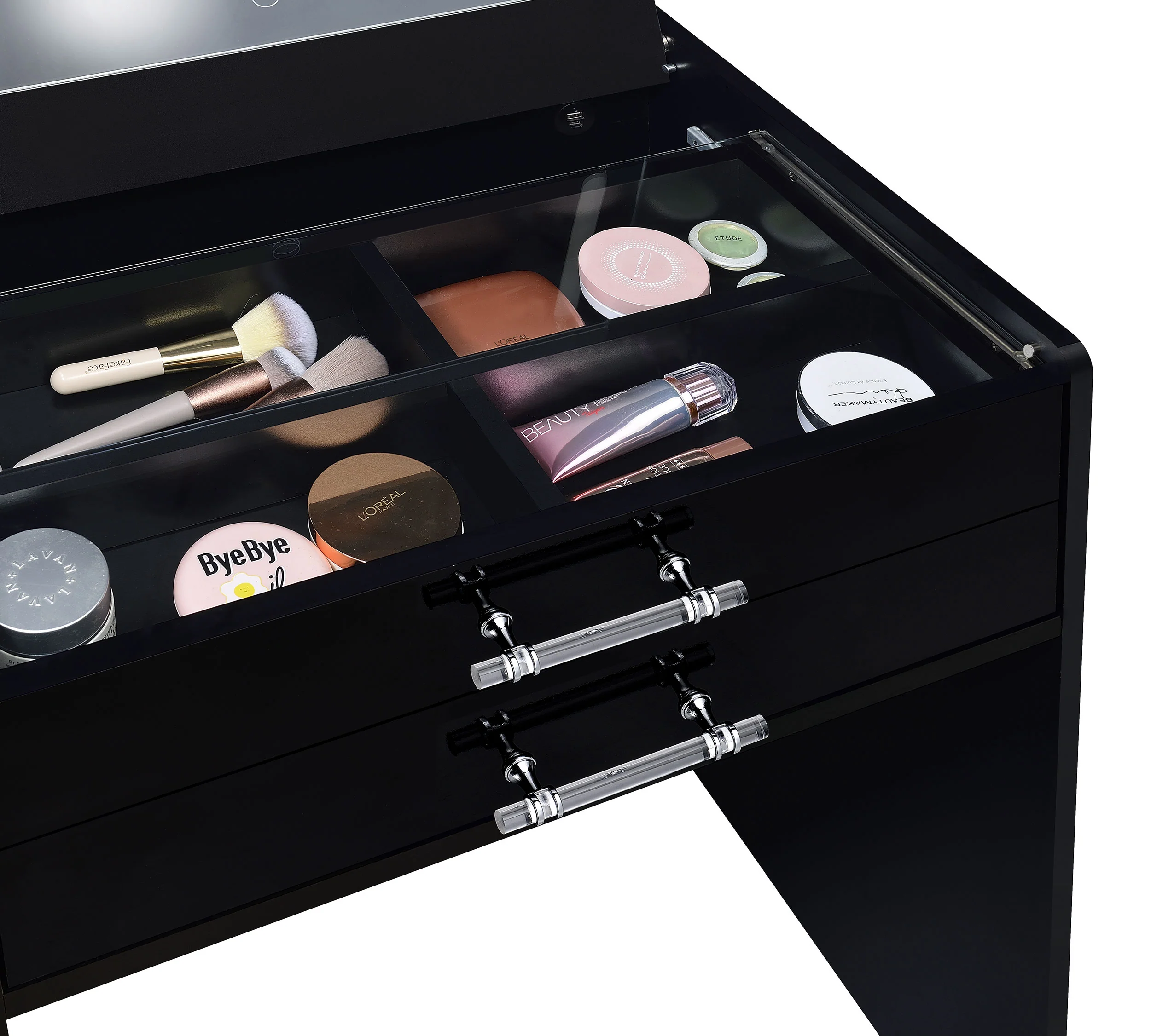 Danbury Makeup Vanity Table with LED Mirror and Stool - Image 38