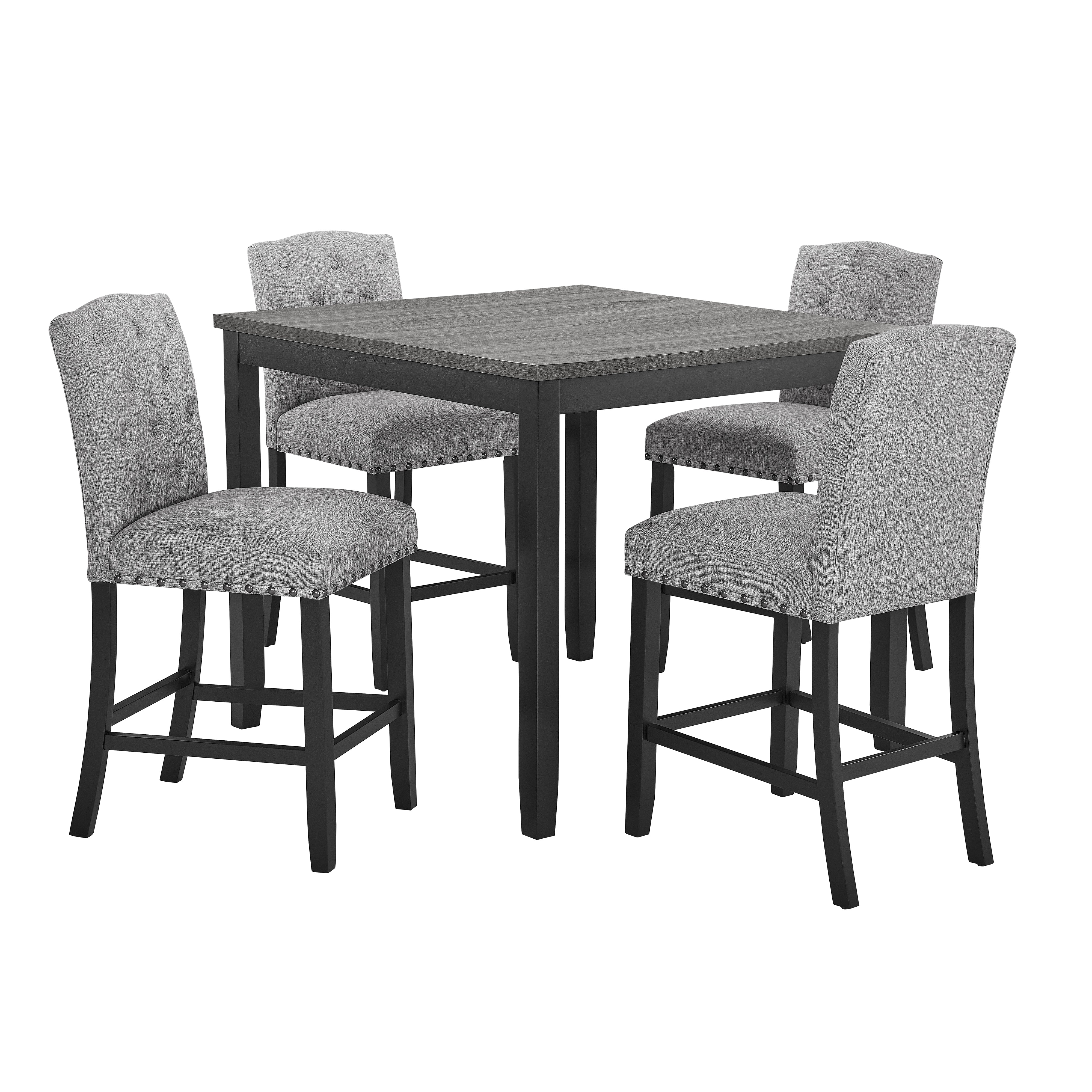 Daphne 5 Pc Gray 42" Counter Set W/Gray Chairs - Image 2