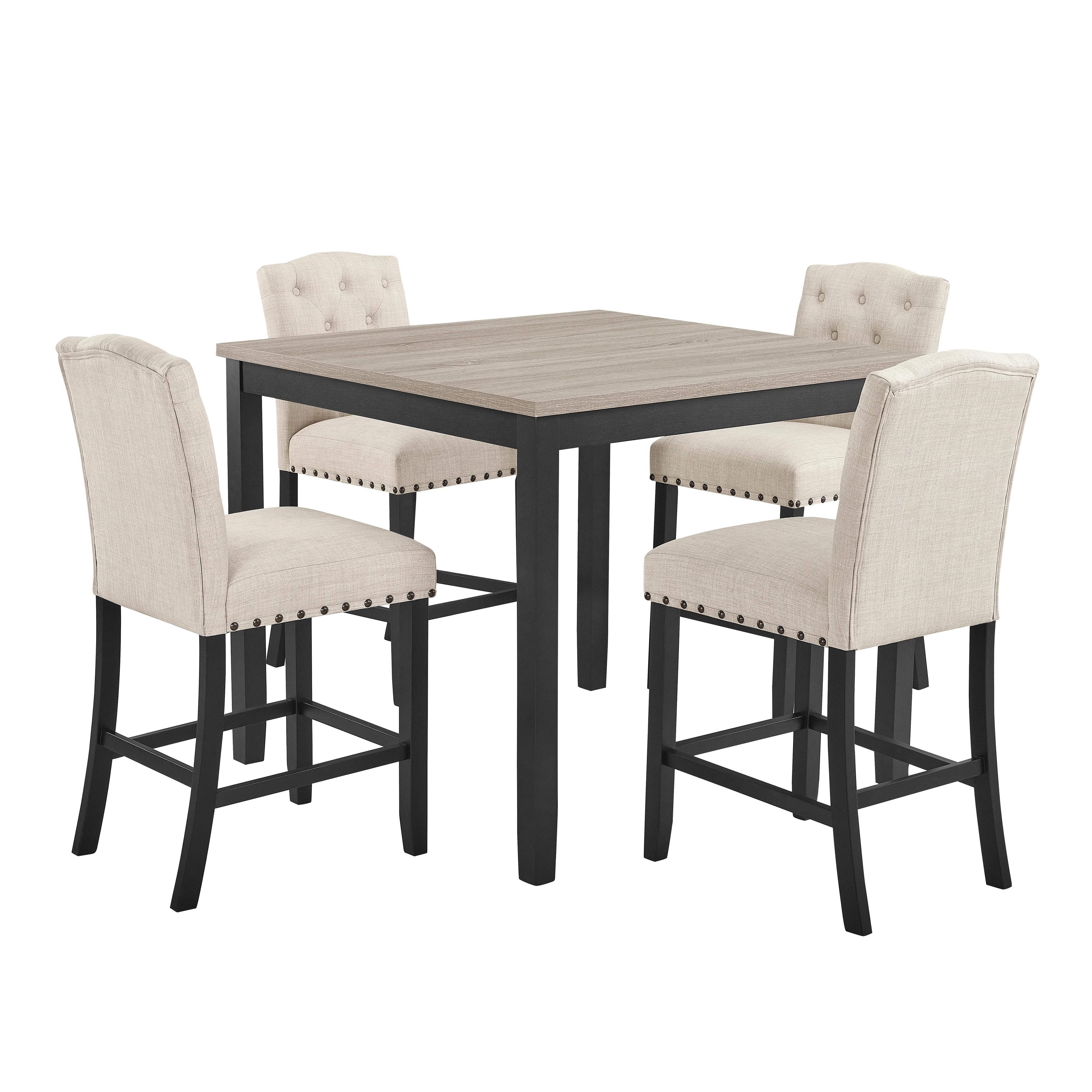 Daphne 5 Pc Natural 42" Counter Set W/Natural Chairs - Image 2