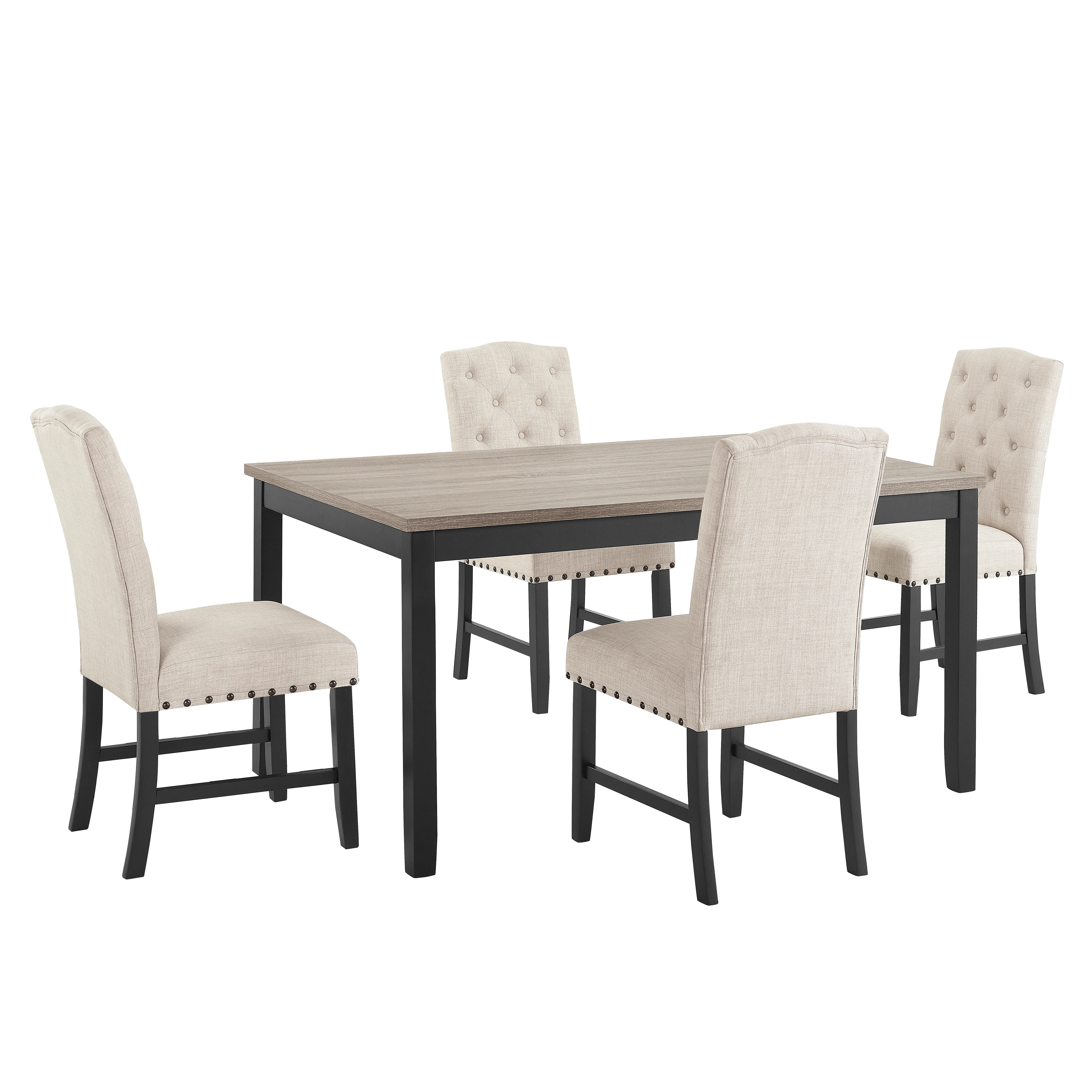 Daphne 5 Pc Natural 60" Dining Set W/Natural Chairs - Image 2