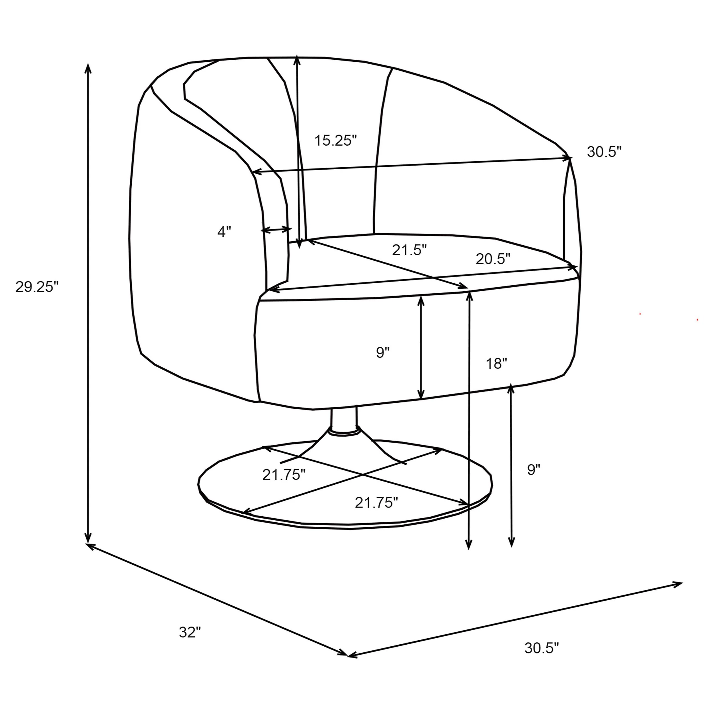 Dave Swivel Accent Chair - Image 12