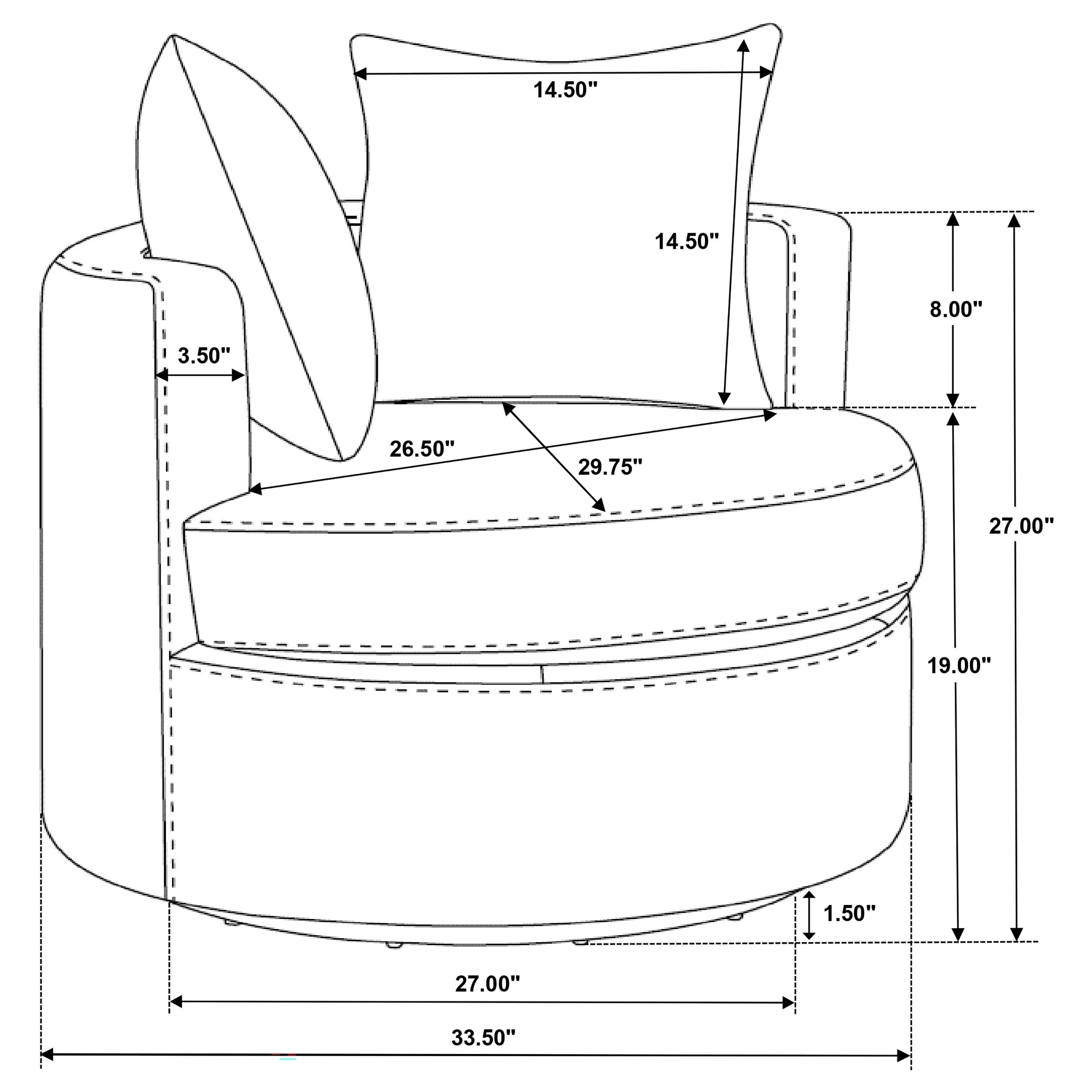 Debbie Swivel Accent Chair - Image 11
