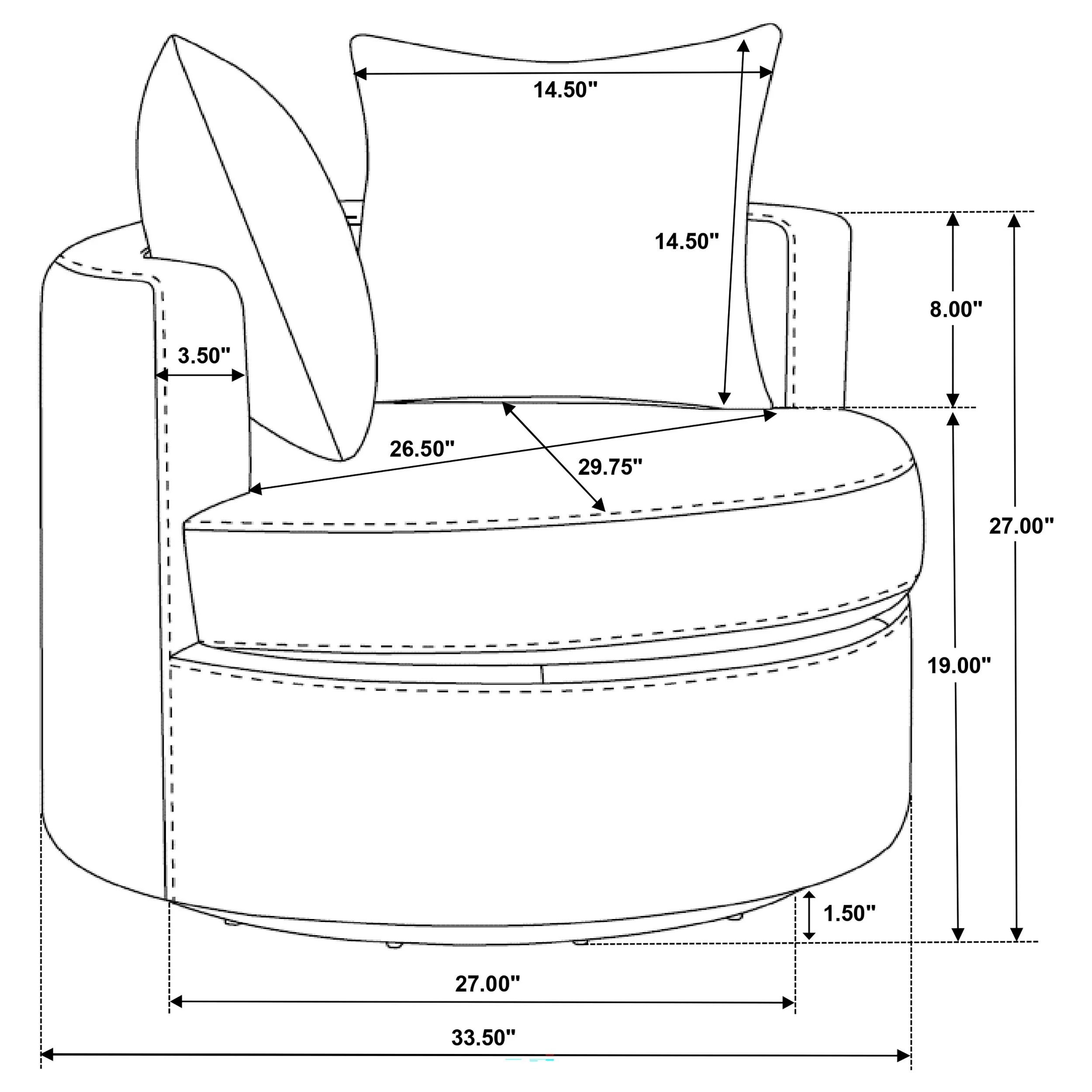 Debbie Swivel Accent Chair - Image 22