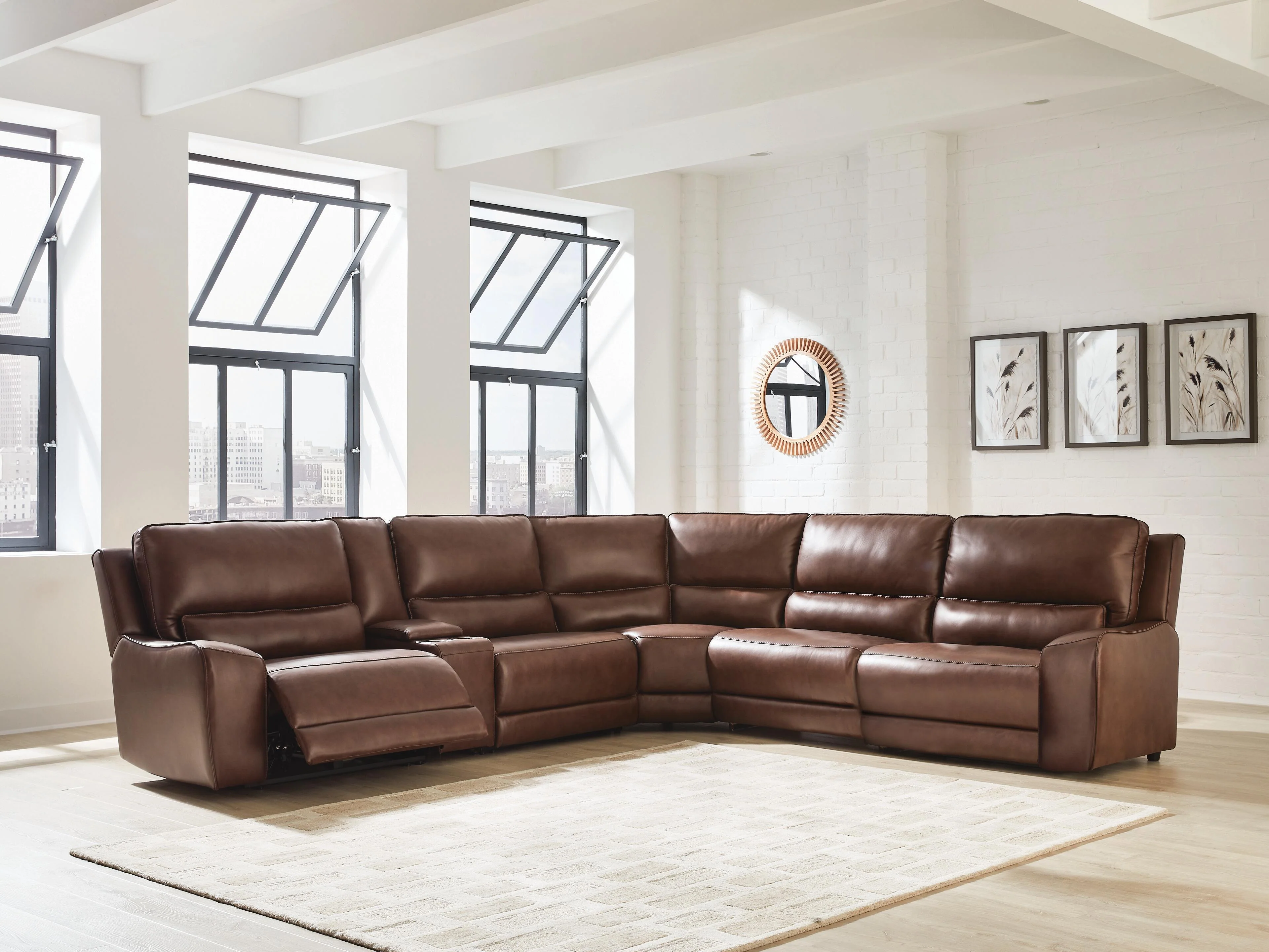 DeepWakes Reclining Sectional with Storage Console - Image 2
