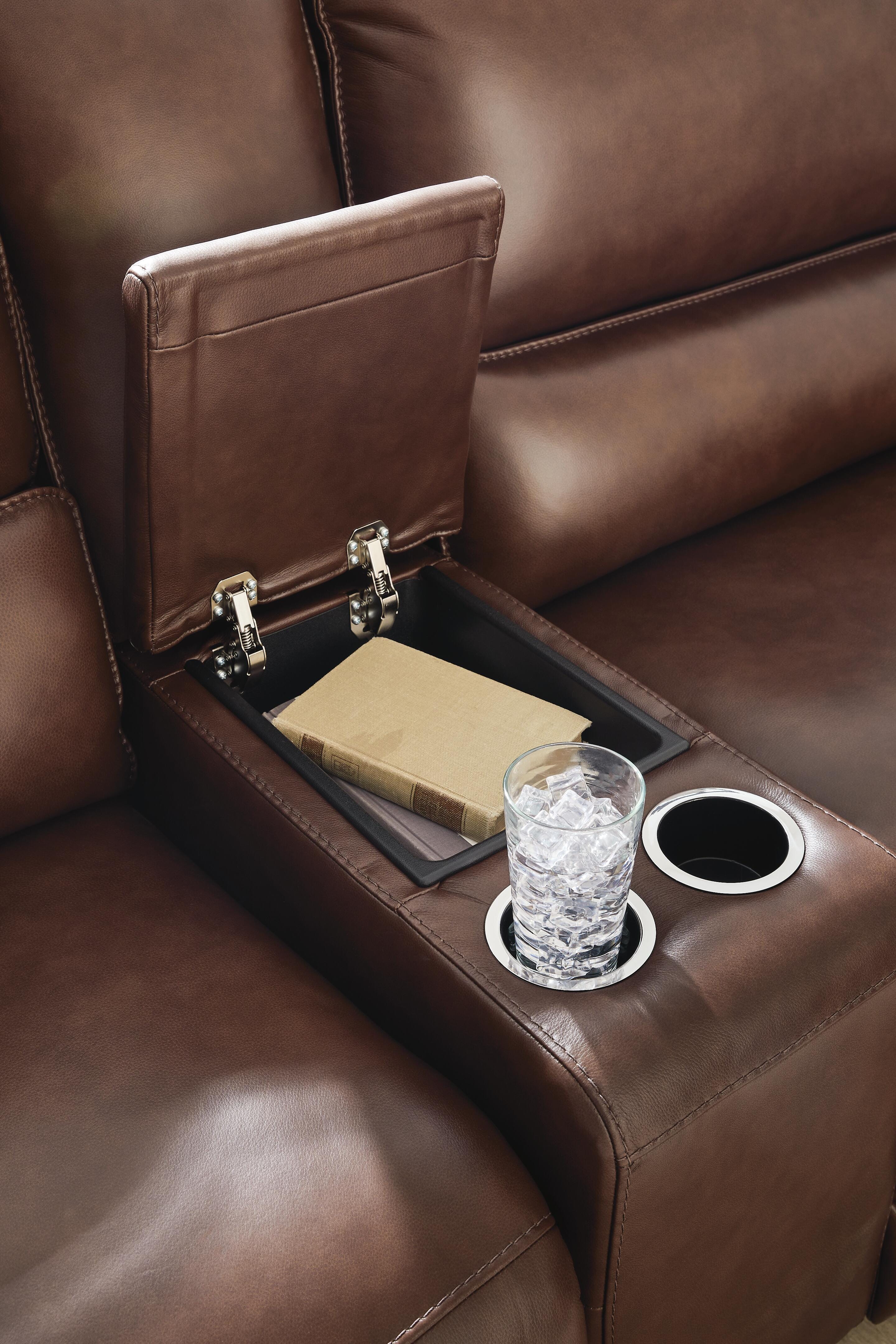 DeepWakes Reclining Sectional with Storage Console - Image 22