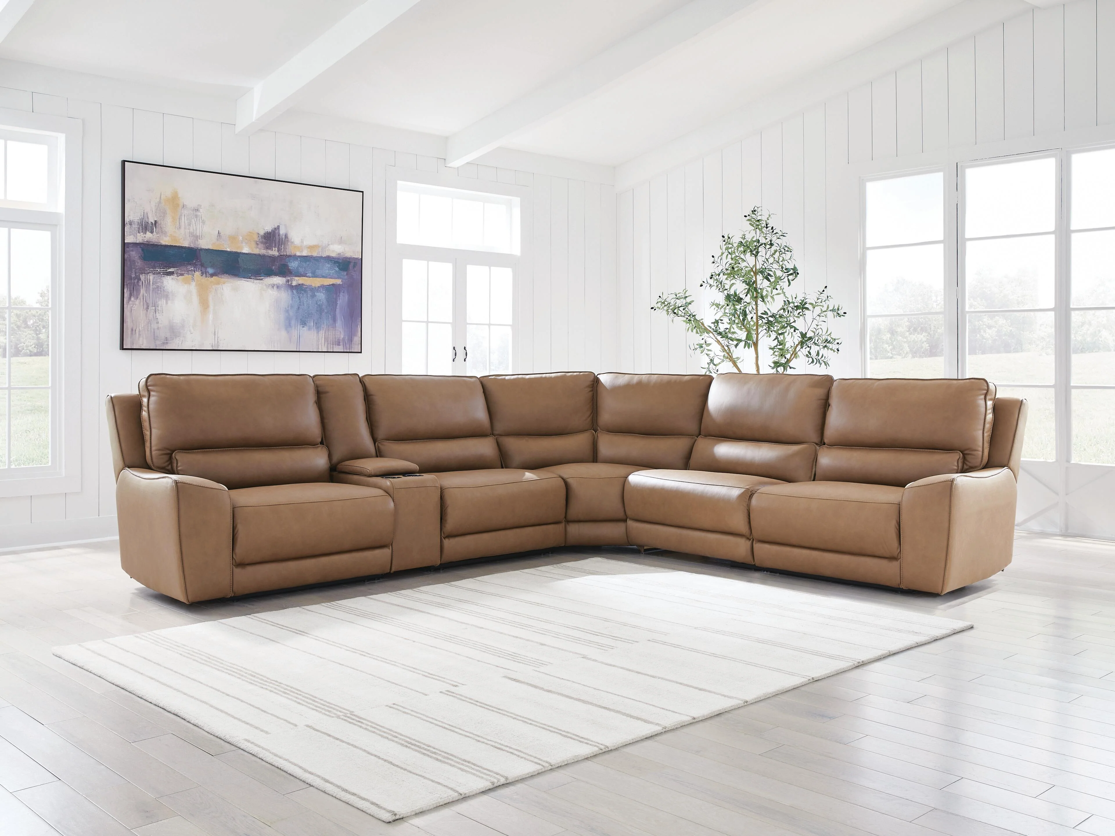 DeepWakes Reclining Sectional with Storage Console - Image 26