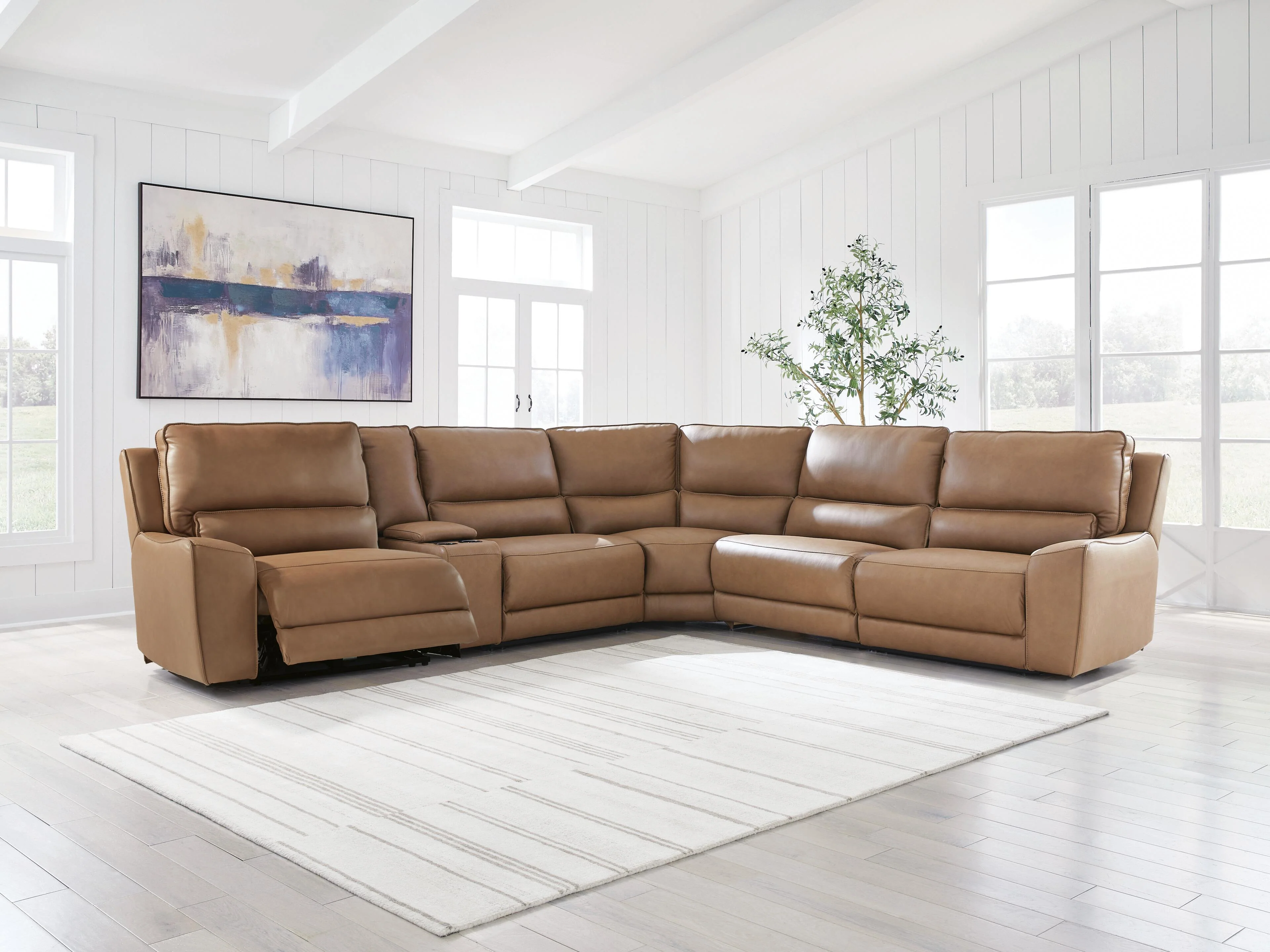 DeepWakes Reclining Sectional with Storage Console - Image 46