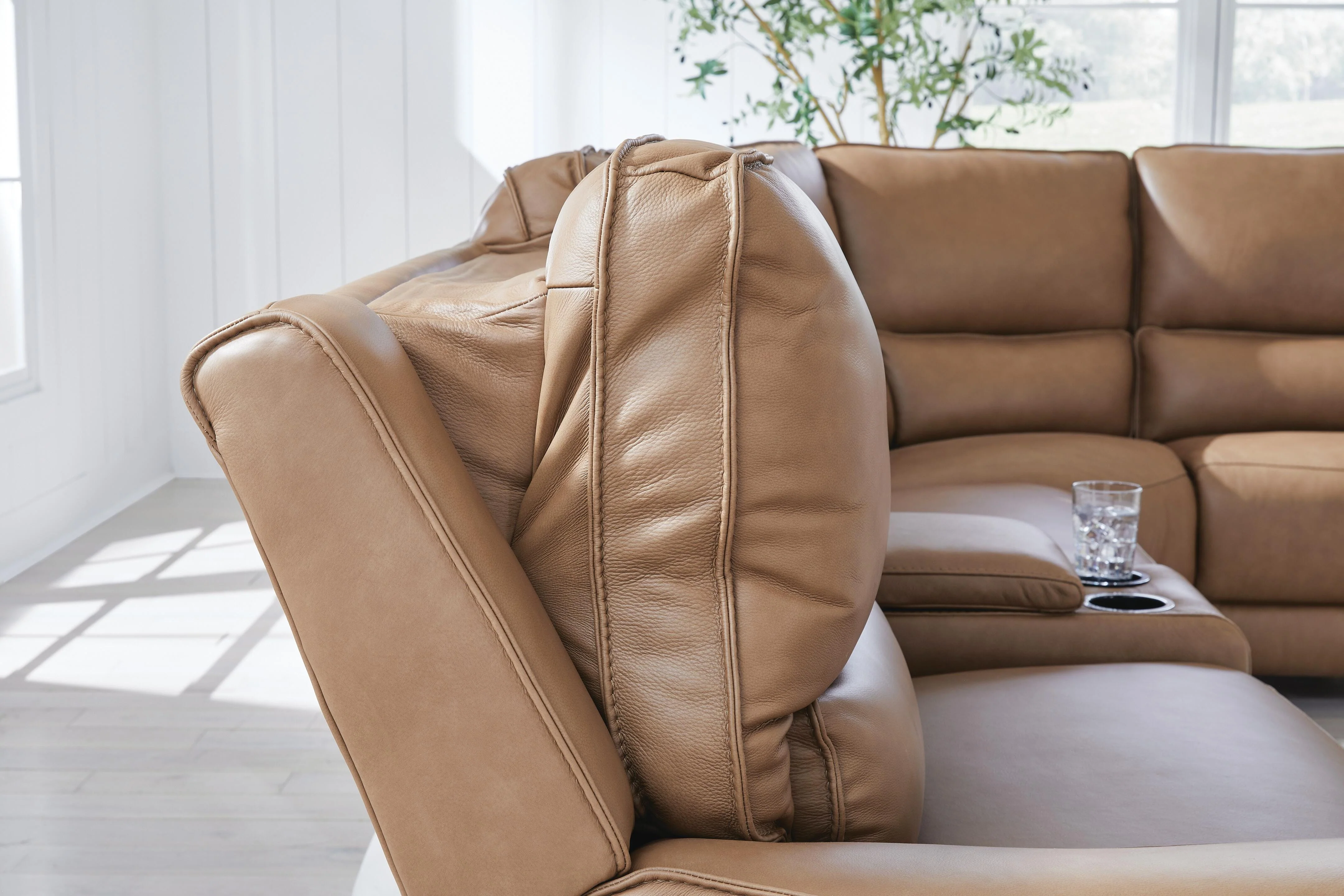 DeepWakes Reclining Sectional with Storage Console - Image 47