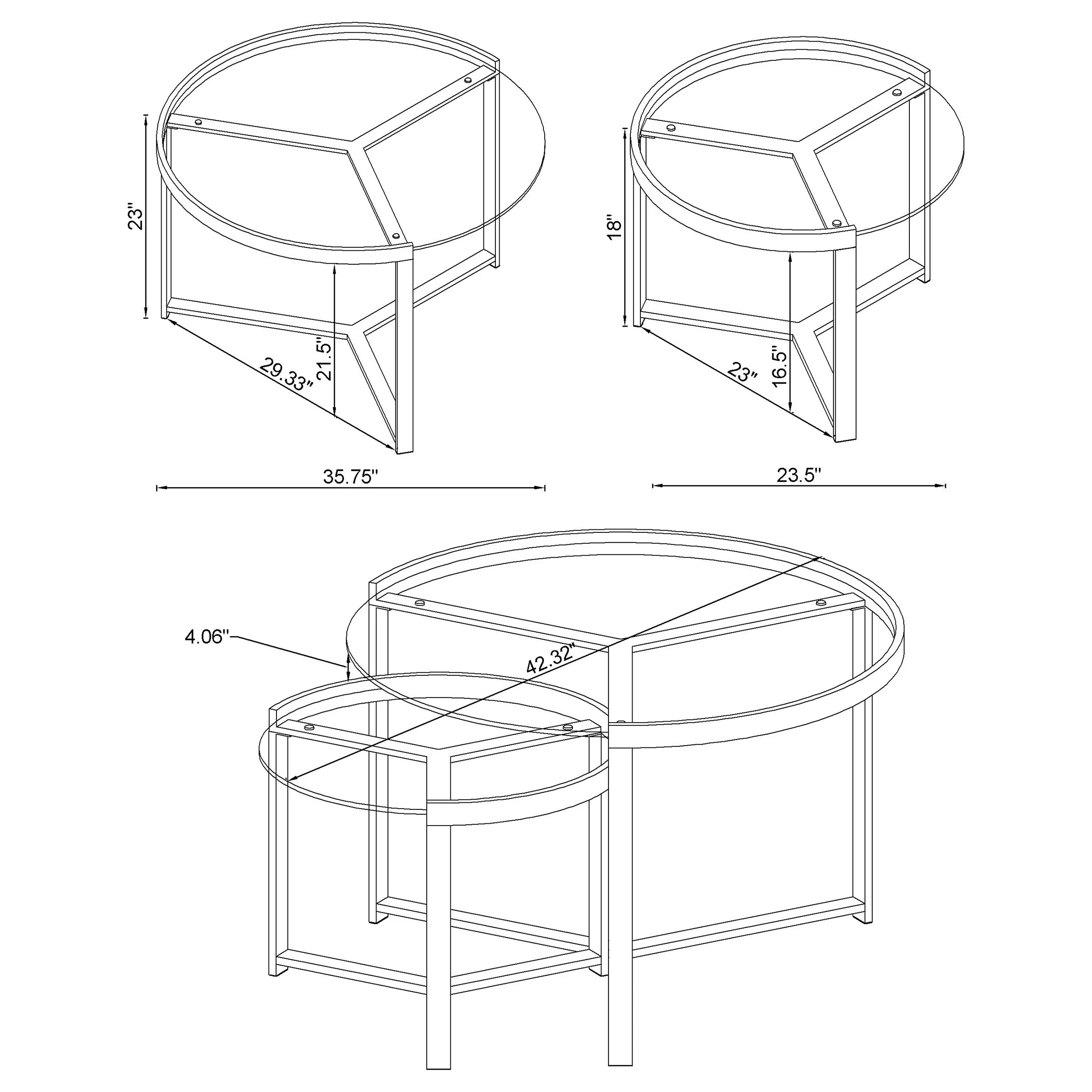 Delia Nesting Coffee Table - Image 11