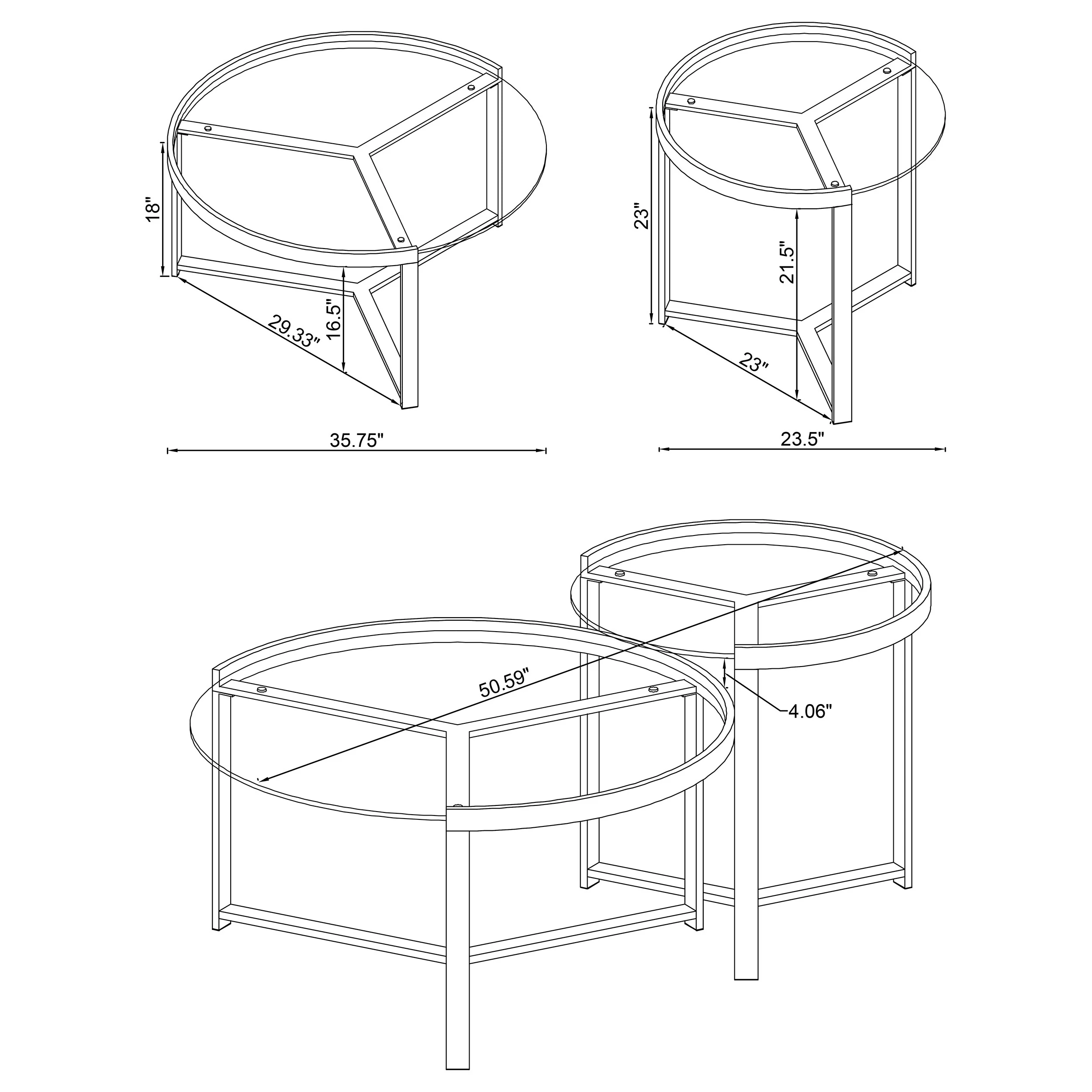 Delia Nesting Coffee Table - Image 21