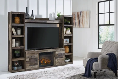 Derekson 4-Piece Entertainment Center with Electric Fireplace - Image 2