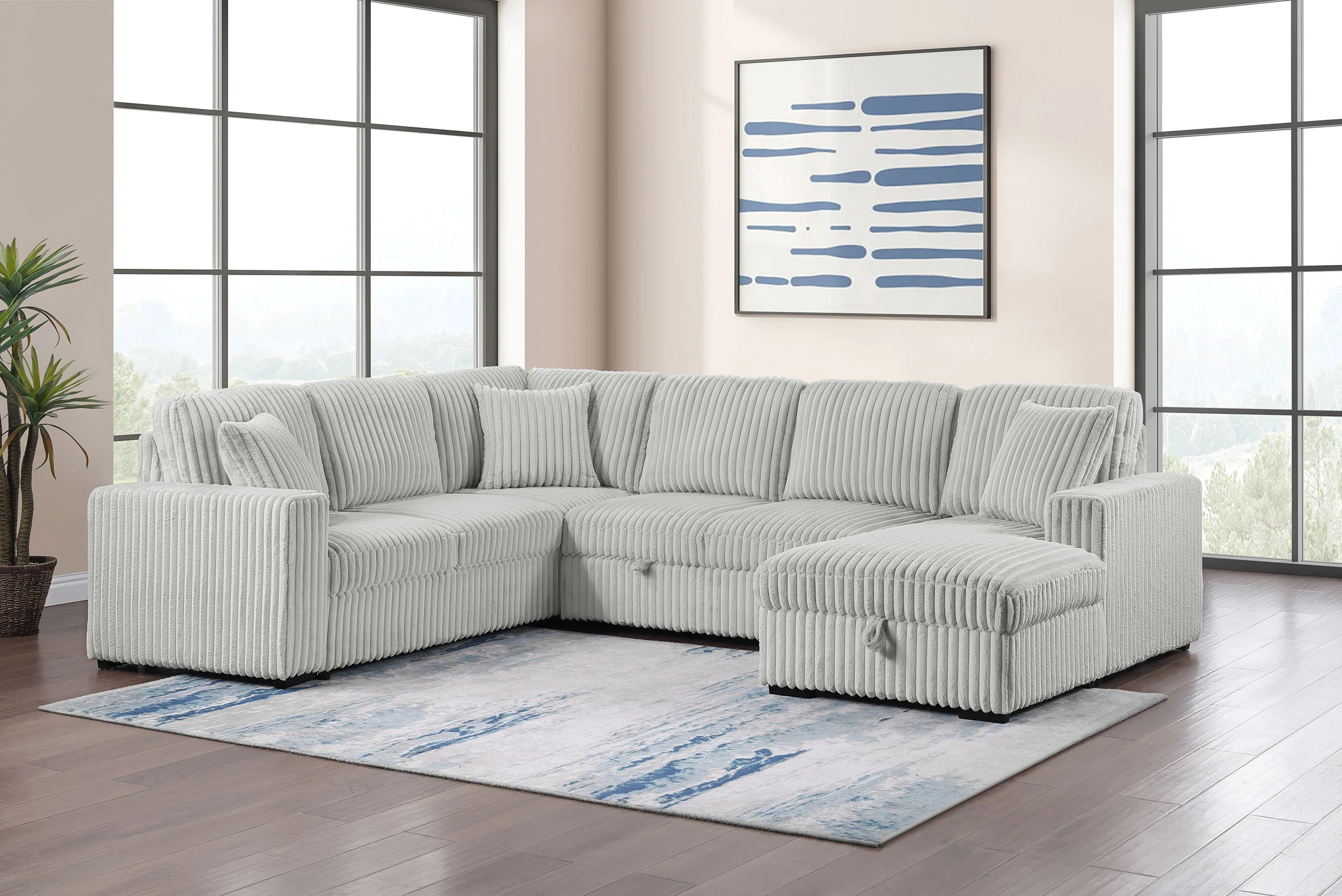 Devonshire Pull-Out Sleeper Sectional Sofa - Image 20