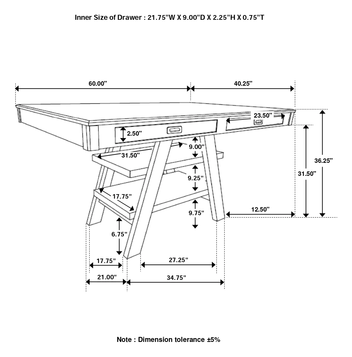 Dewey Counter Height Dining Table - Image 9