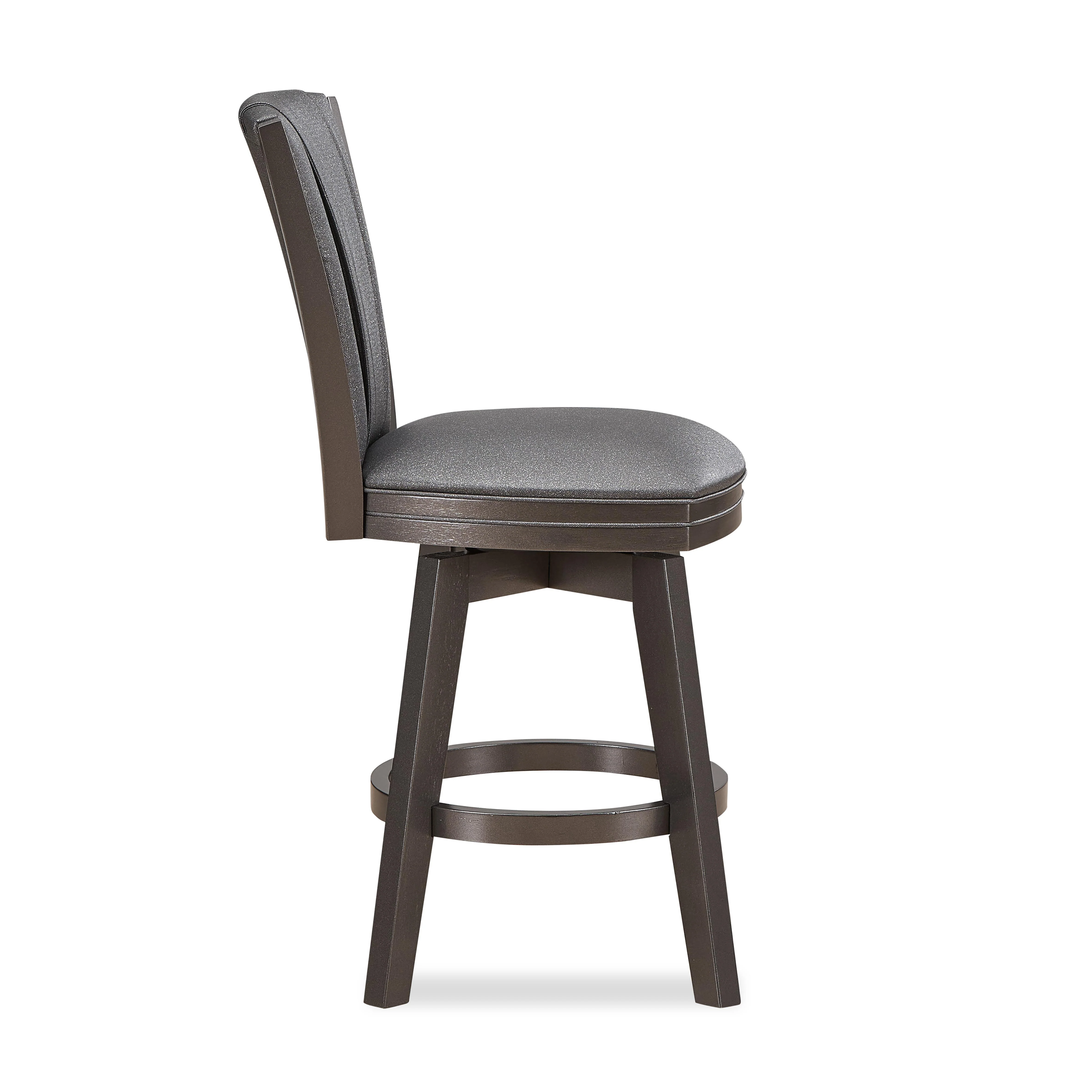 DIVA 24" SWIVEL COUNTER STOOL-GLITTER GRAY - Image 4