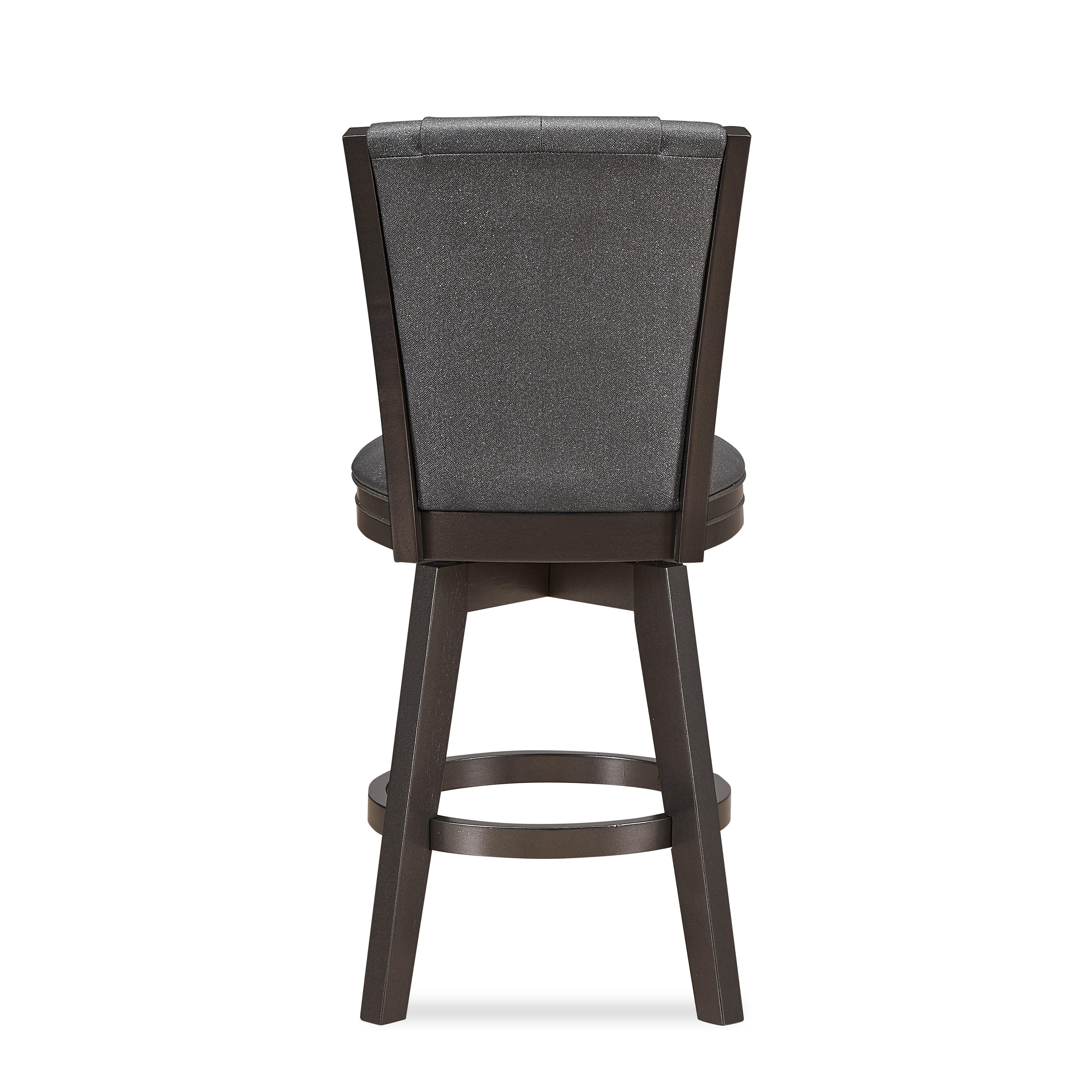 DIVA 24" SWIVEL COUNTER STOOL-GLITTER GRAY - Image 5