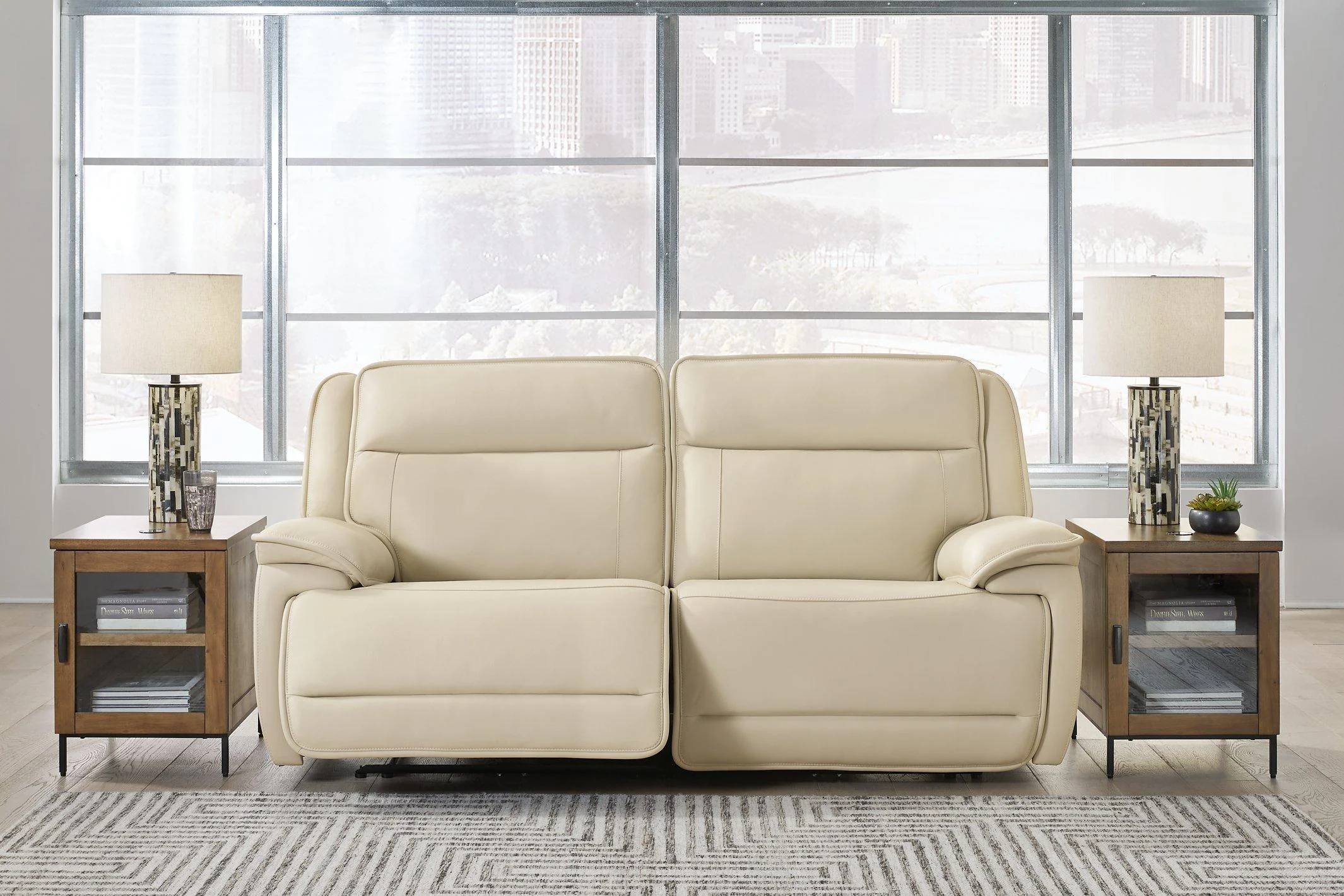 Double Deal Power Reclining Loveseat Sectional - Image 2