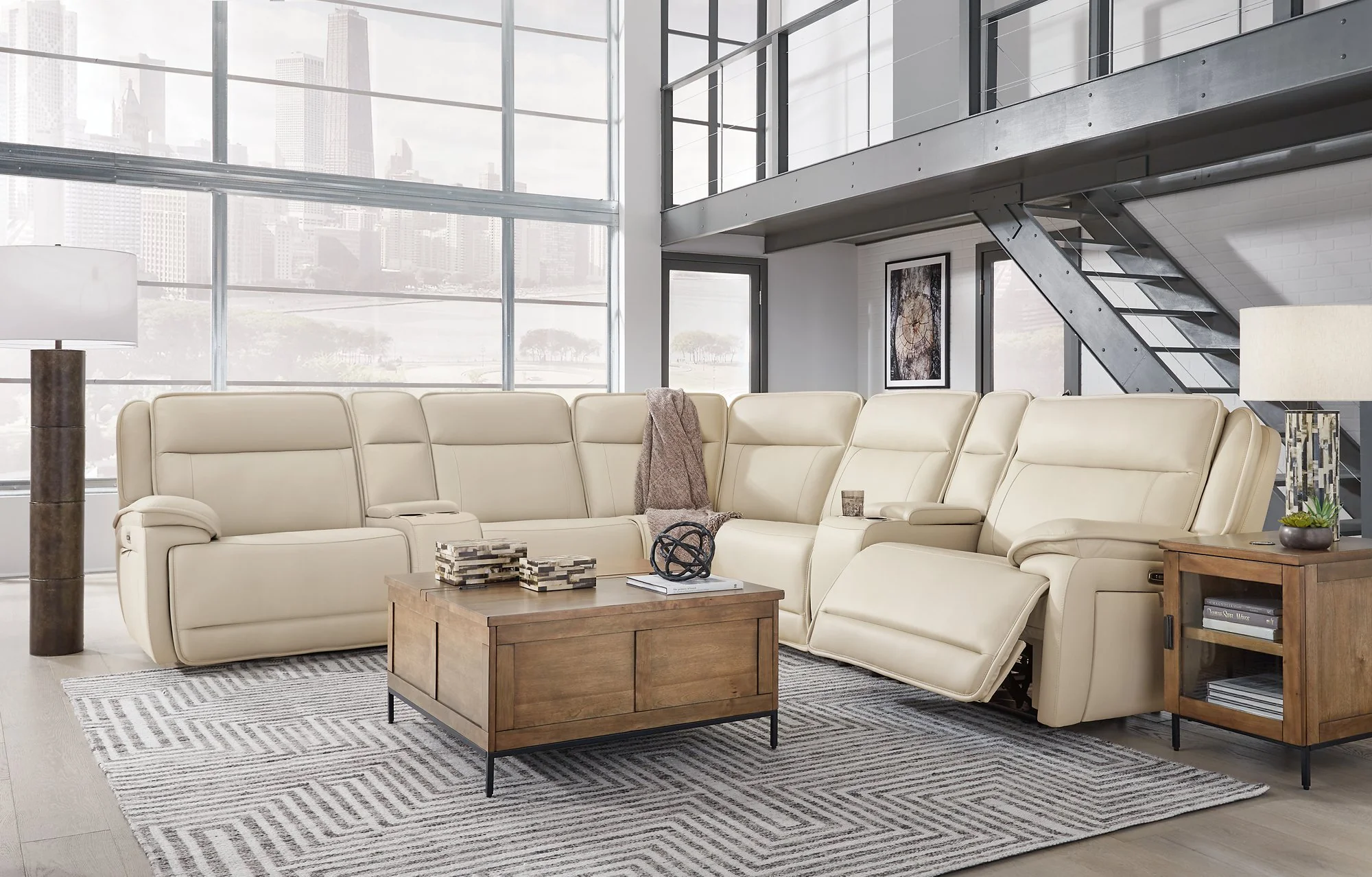 Double Deal Reclining Sectional with 2 Consoles - Image 4